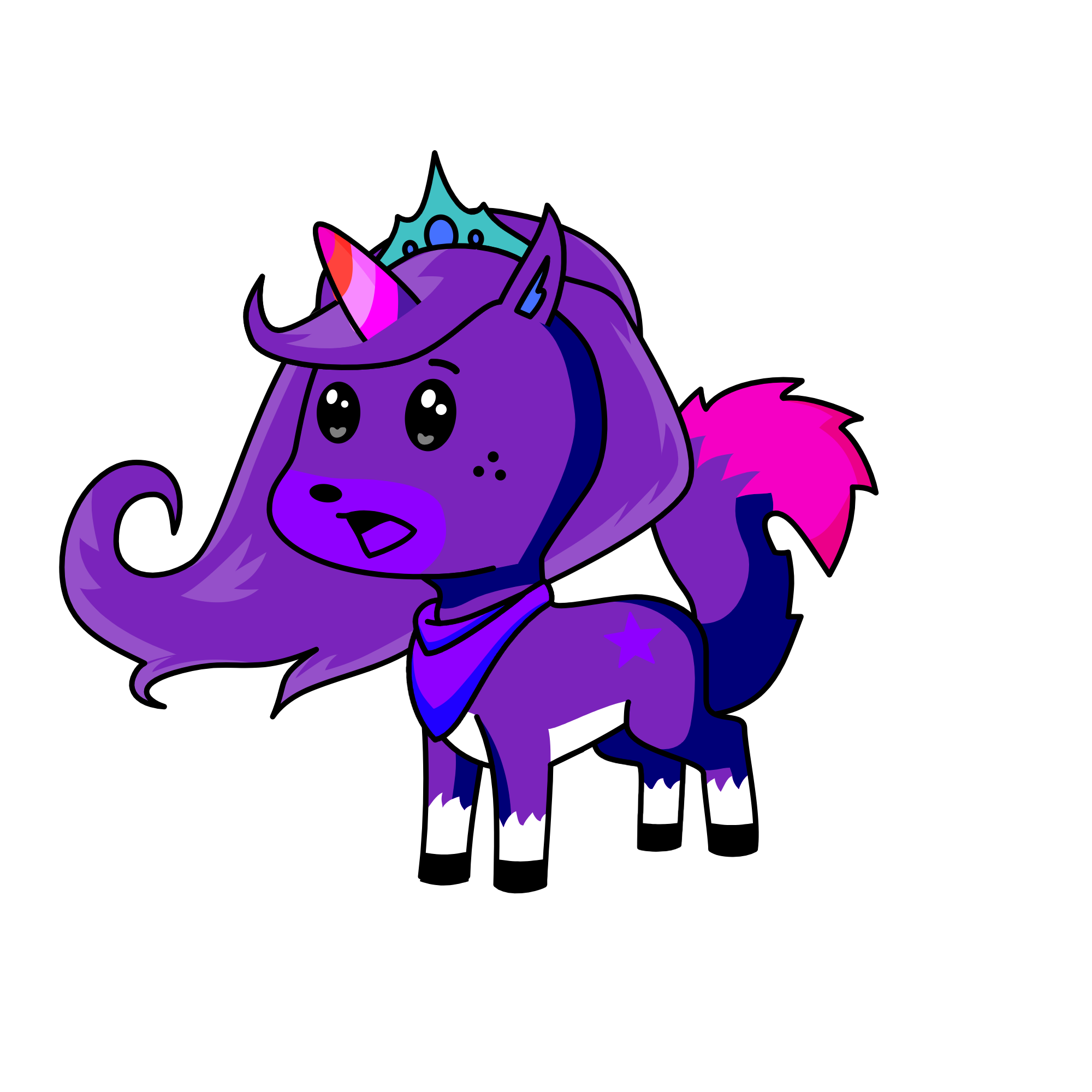 Foxily, the unicorn