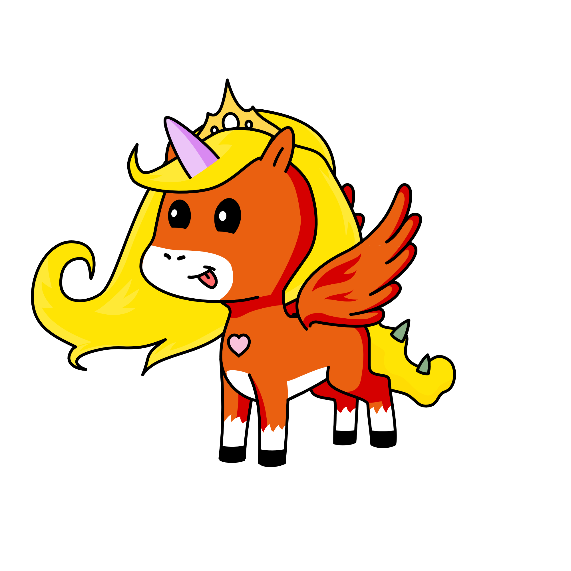 horse, the unicorn