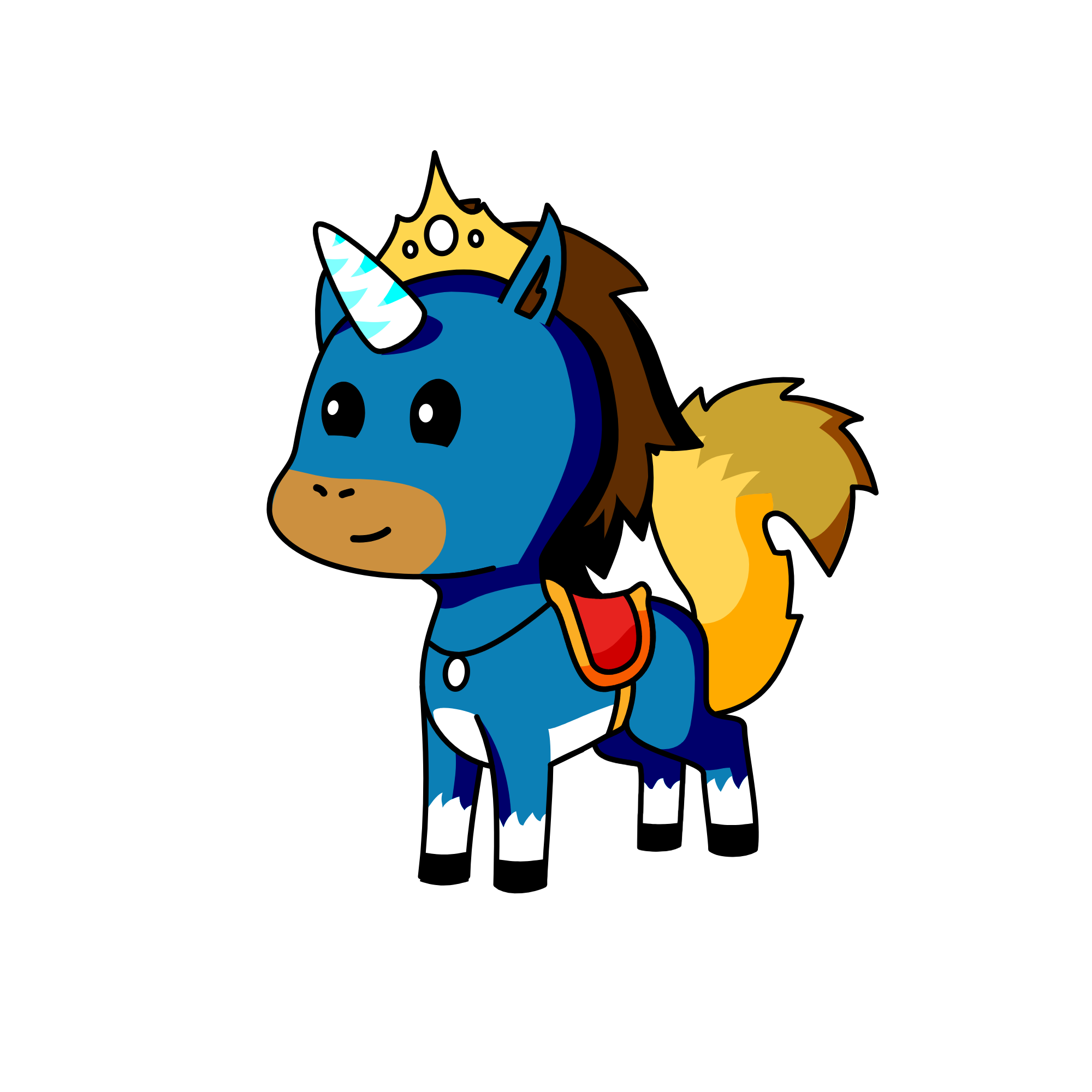Bluey, the unicorn