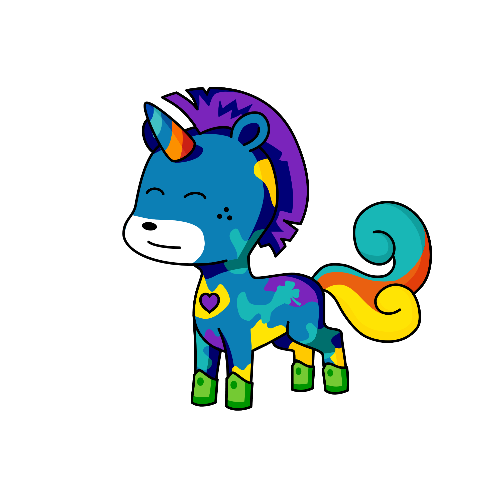 Unicorn on Wheels Mascot, the unicorn