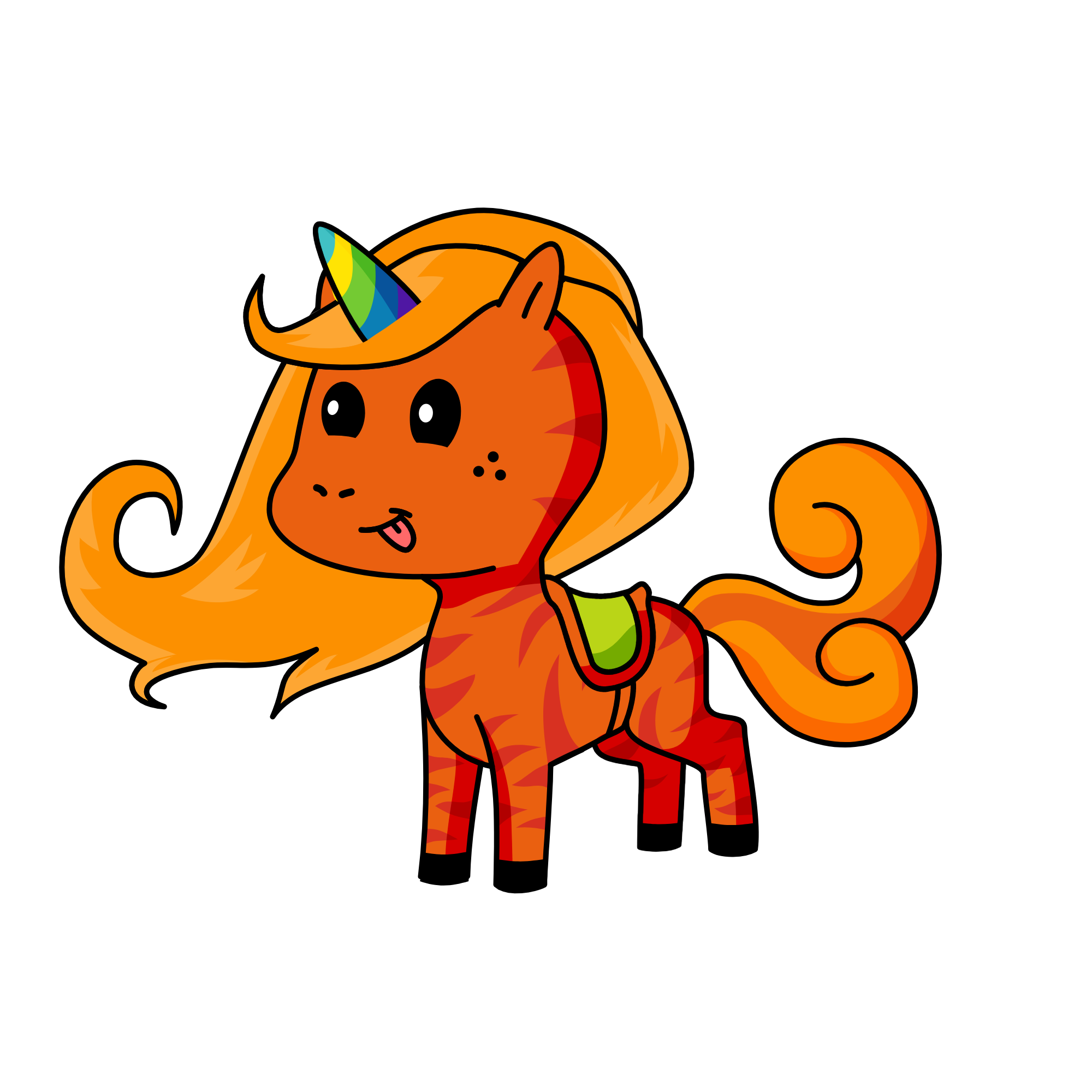 Unicorns on Wheels Mascot, the unicorn