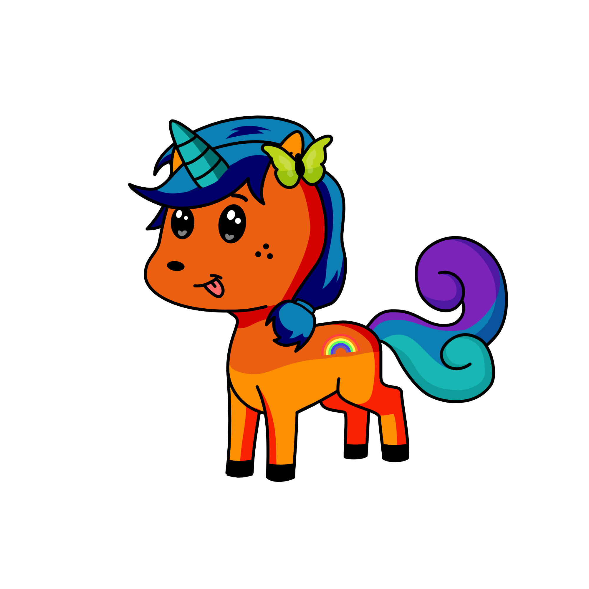 Unicorns on Wheels Club Mascot, the unicorn