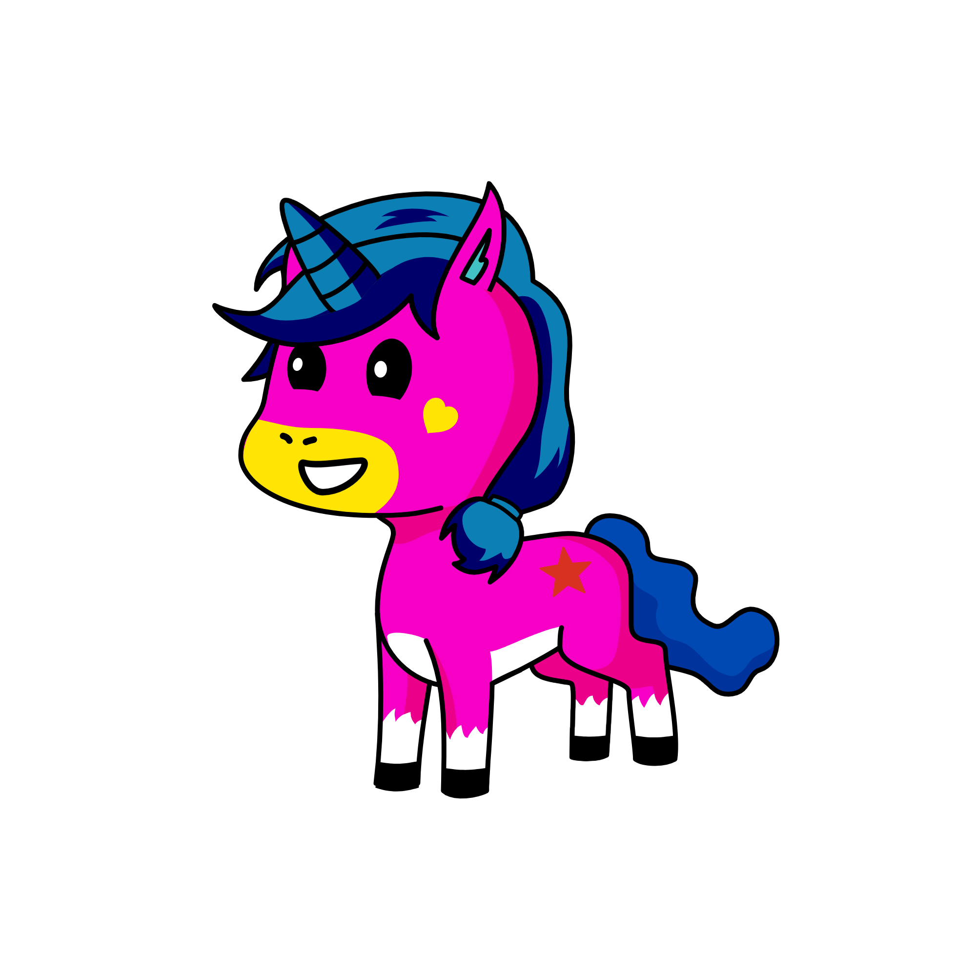 Mascot, the unicorn