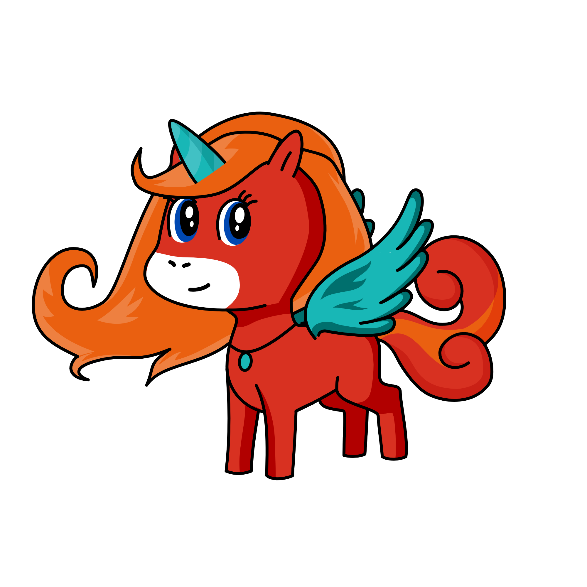 Mascot, the unicorn