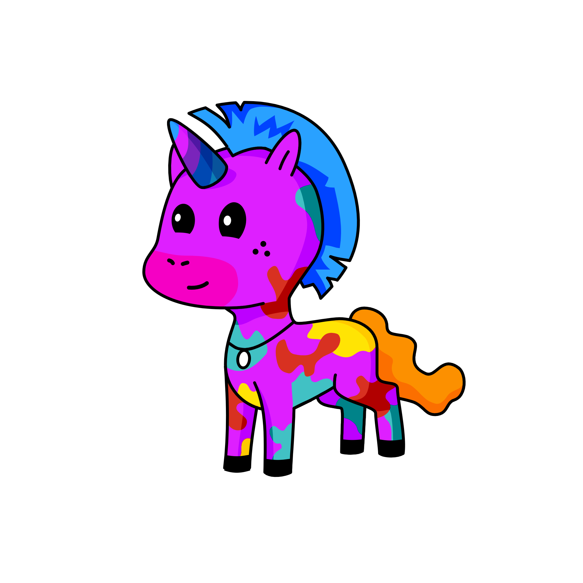 Crazy girl gipa, the unicorn