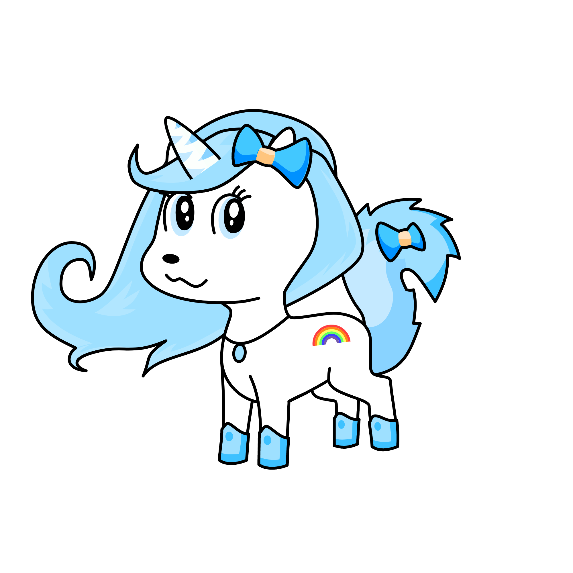 Cluody, the unicorn