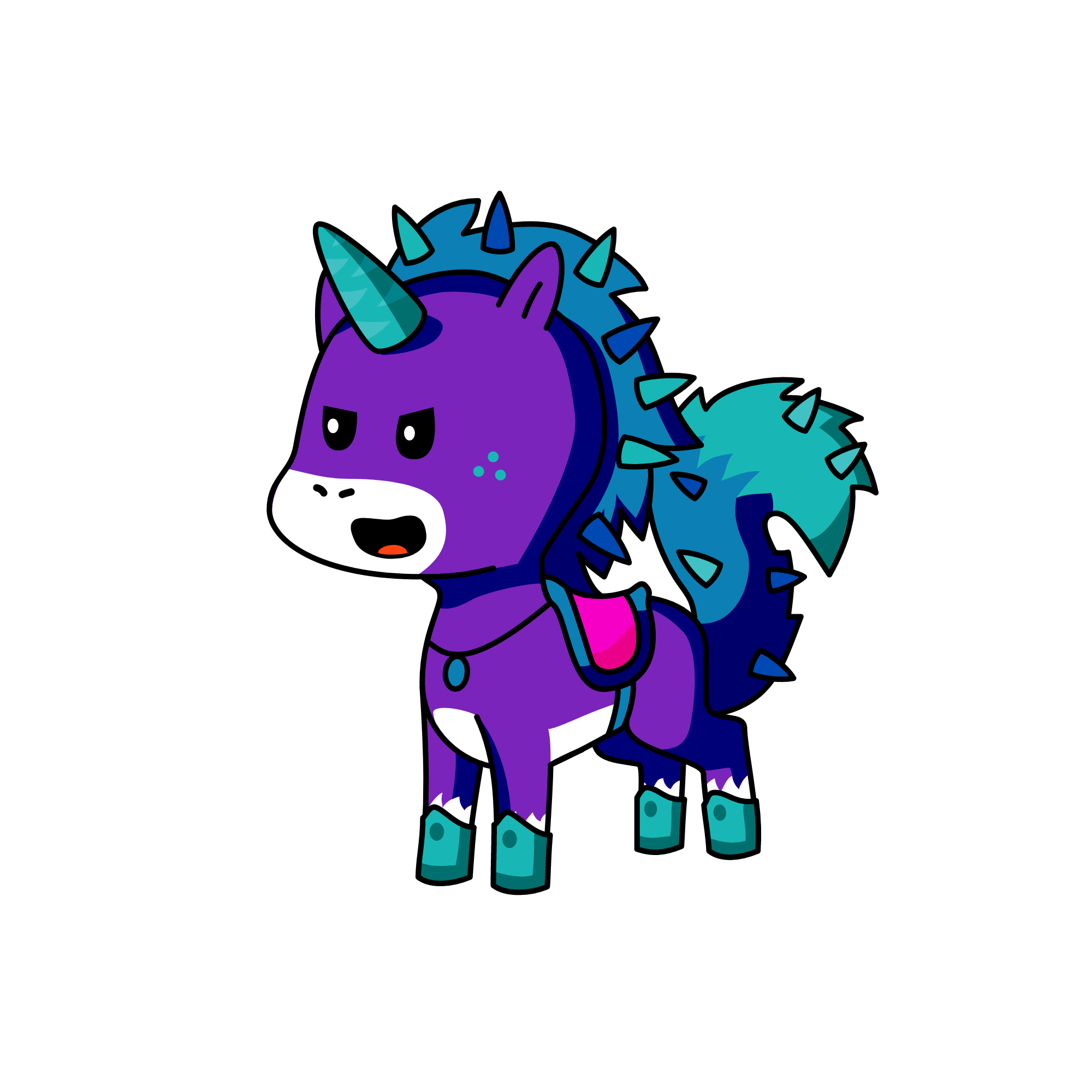 Spiky, the unicorn