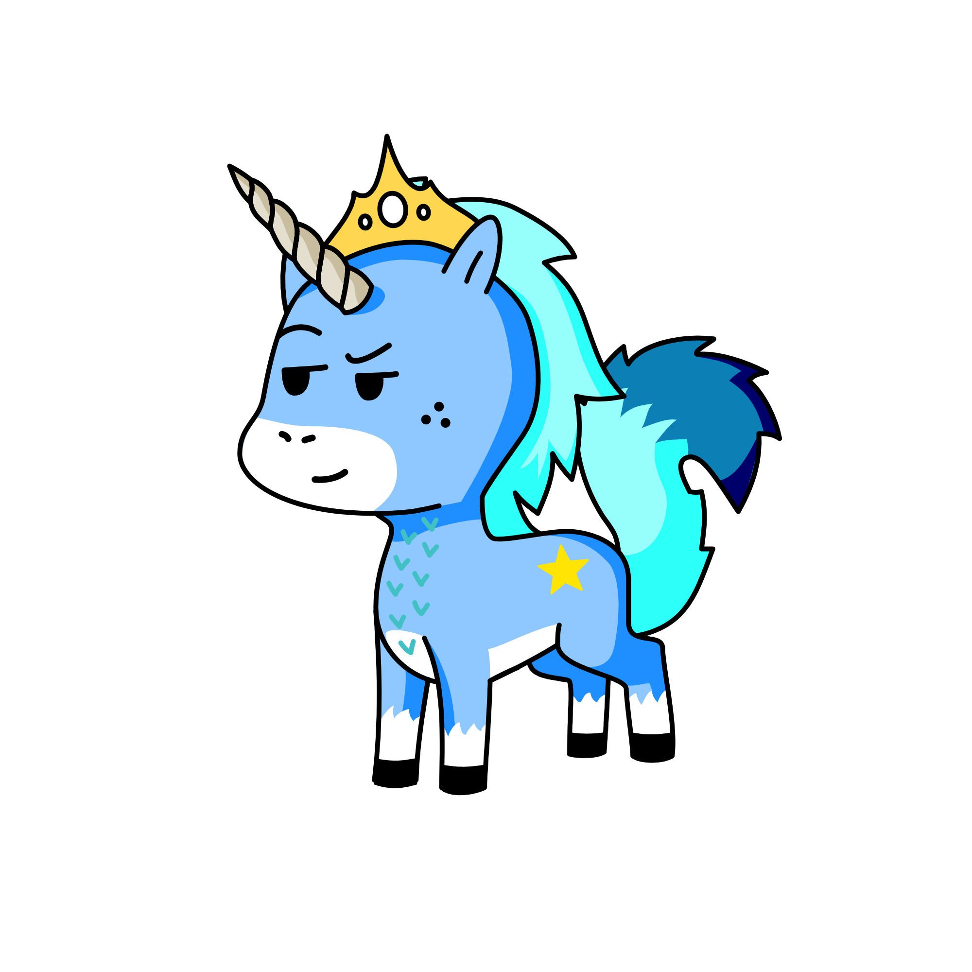 King Blue, the unicorn