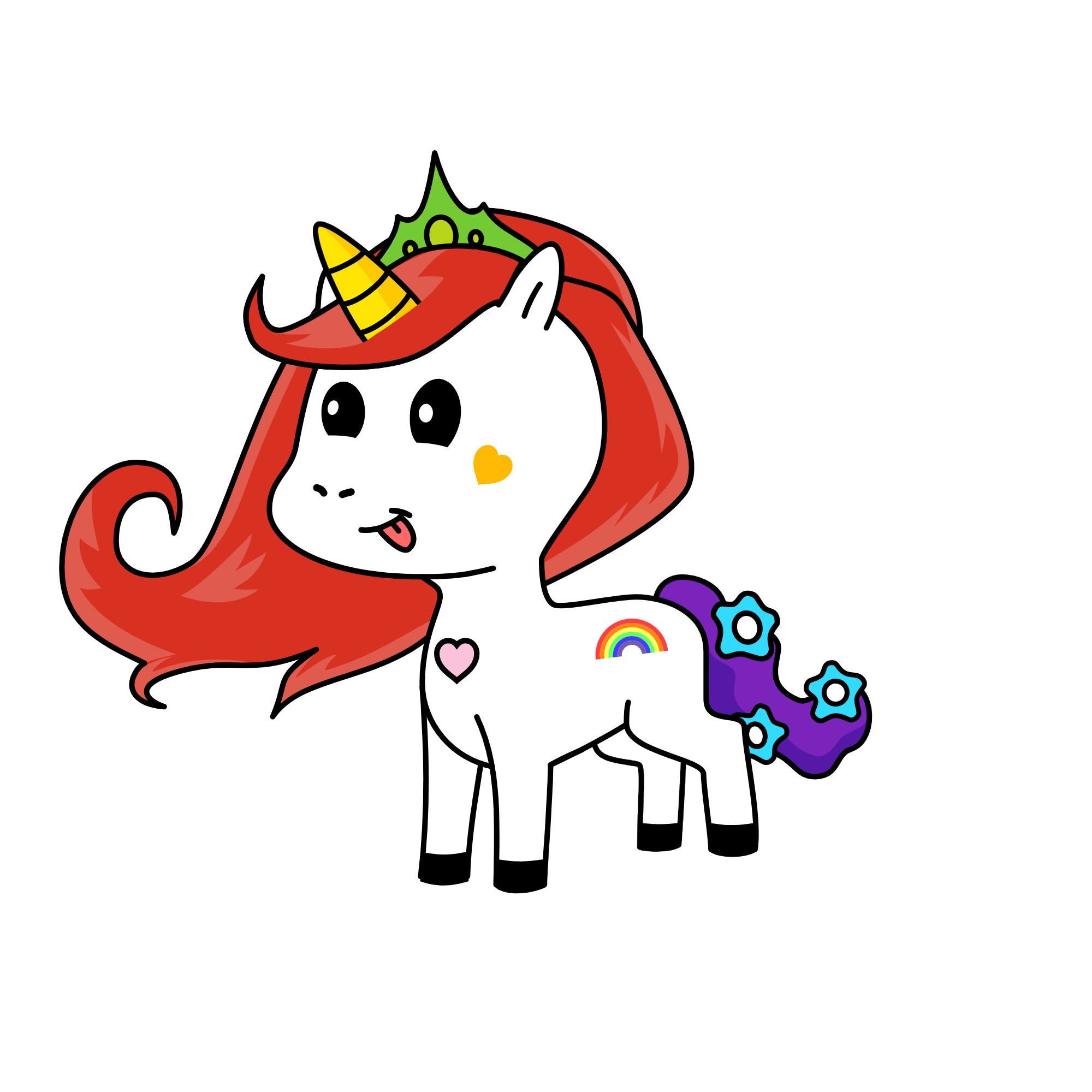 Rainbow, the unicorn
