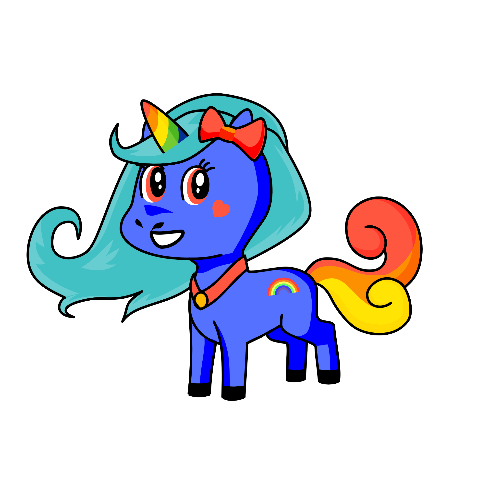 rainbow dash, the unicorn