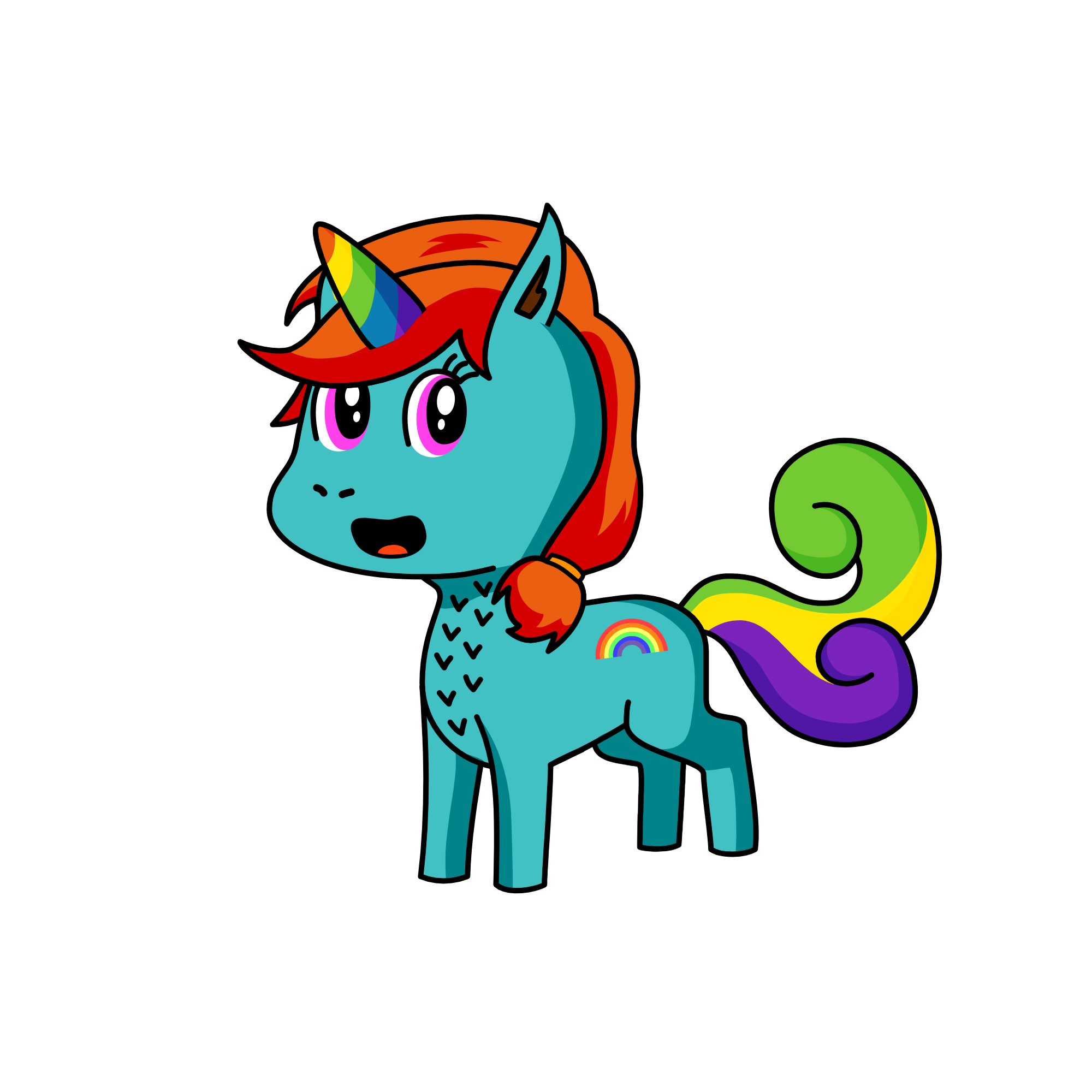 Rainbow Dash, the unicorn