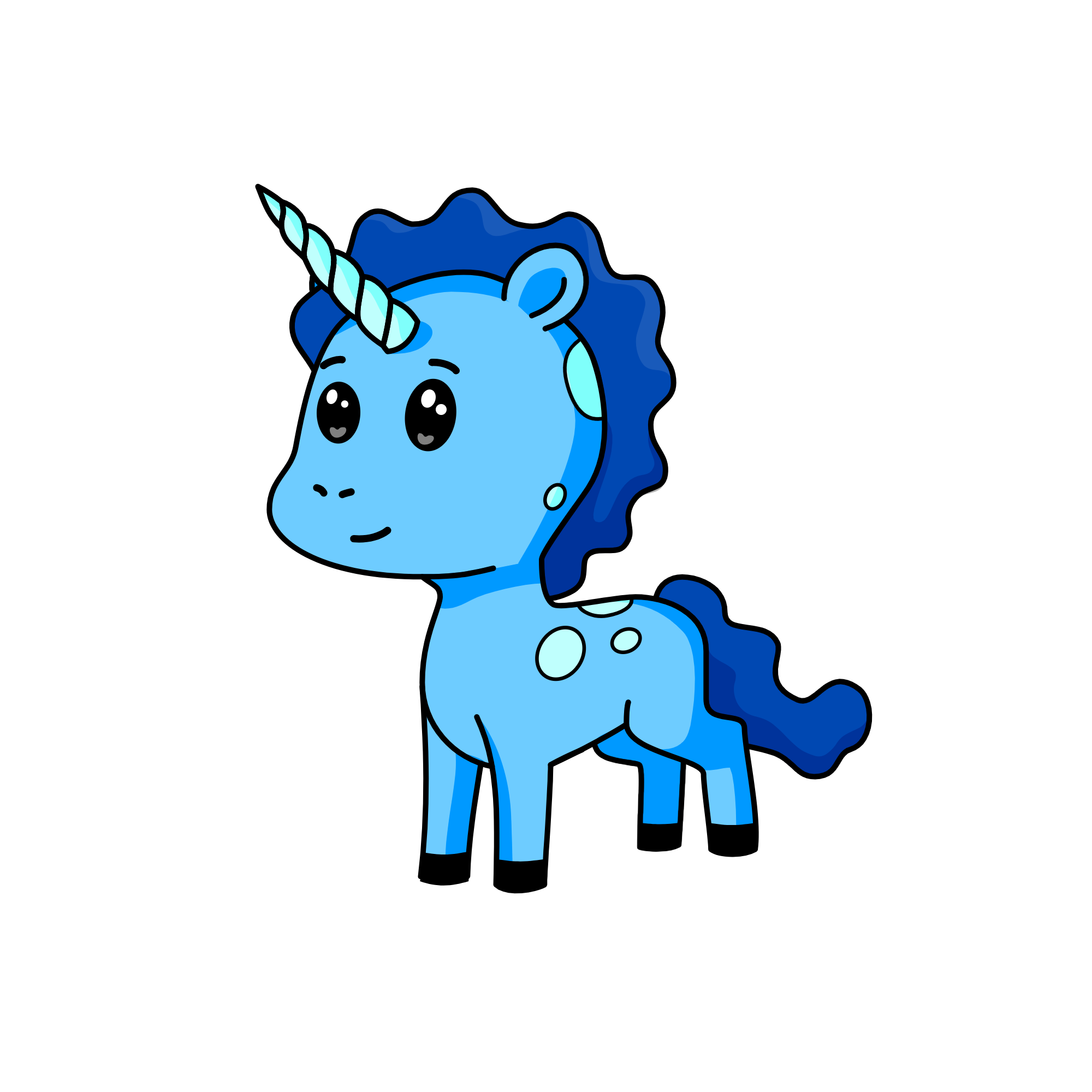 Bluble, the unicorn