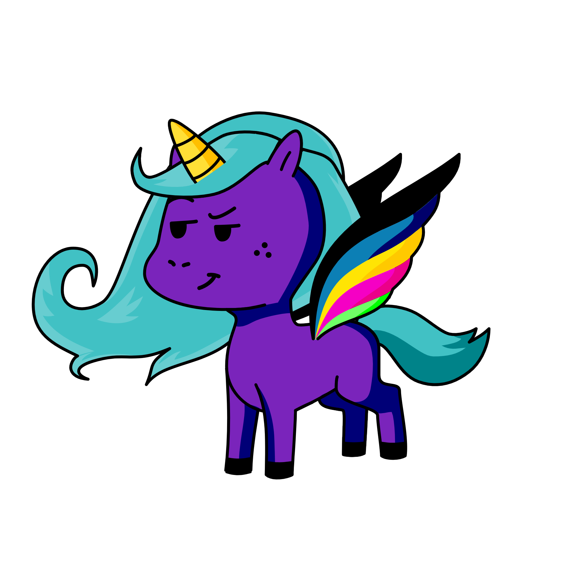 cool dude, the unicorn