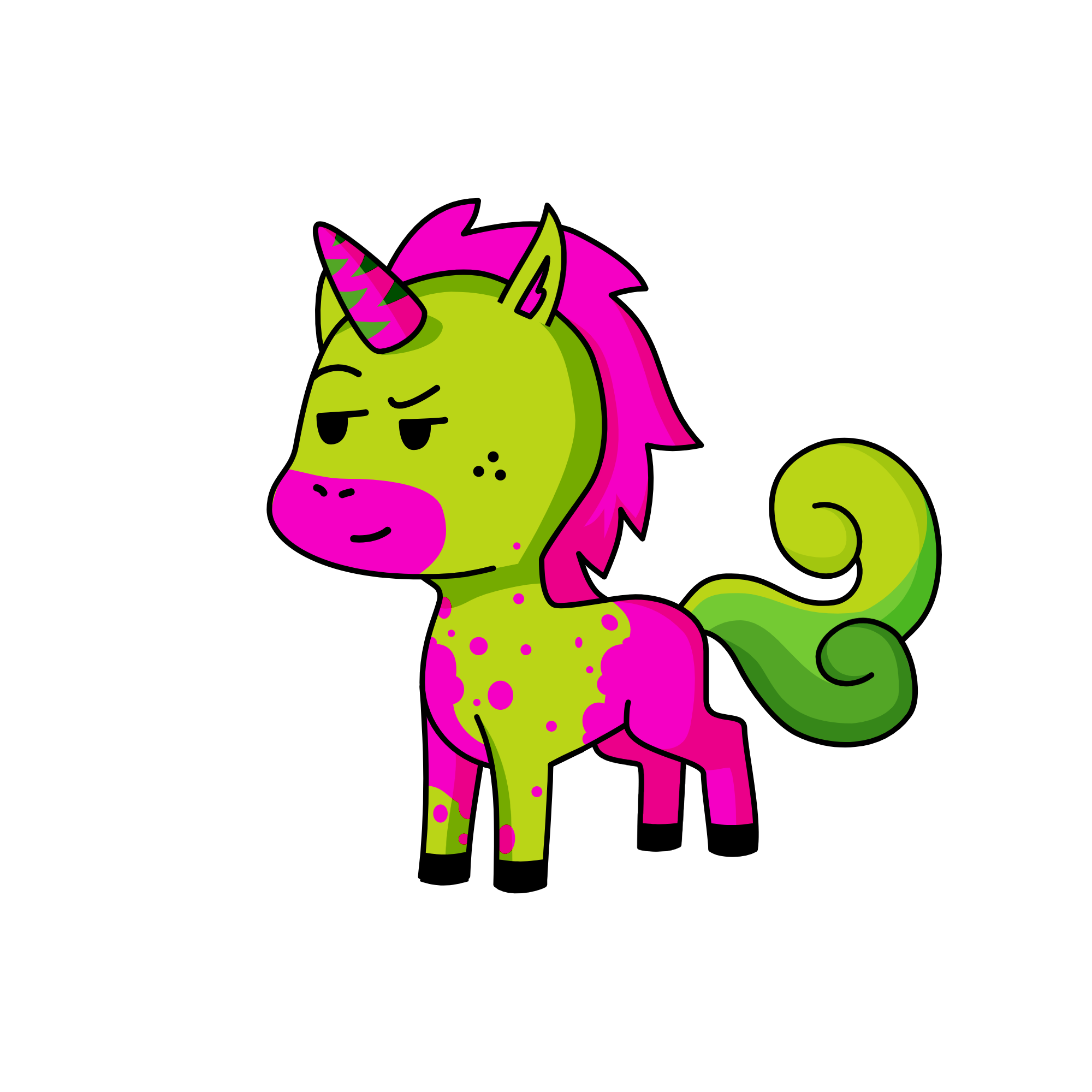 greennnnnnn, the unicorn