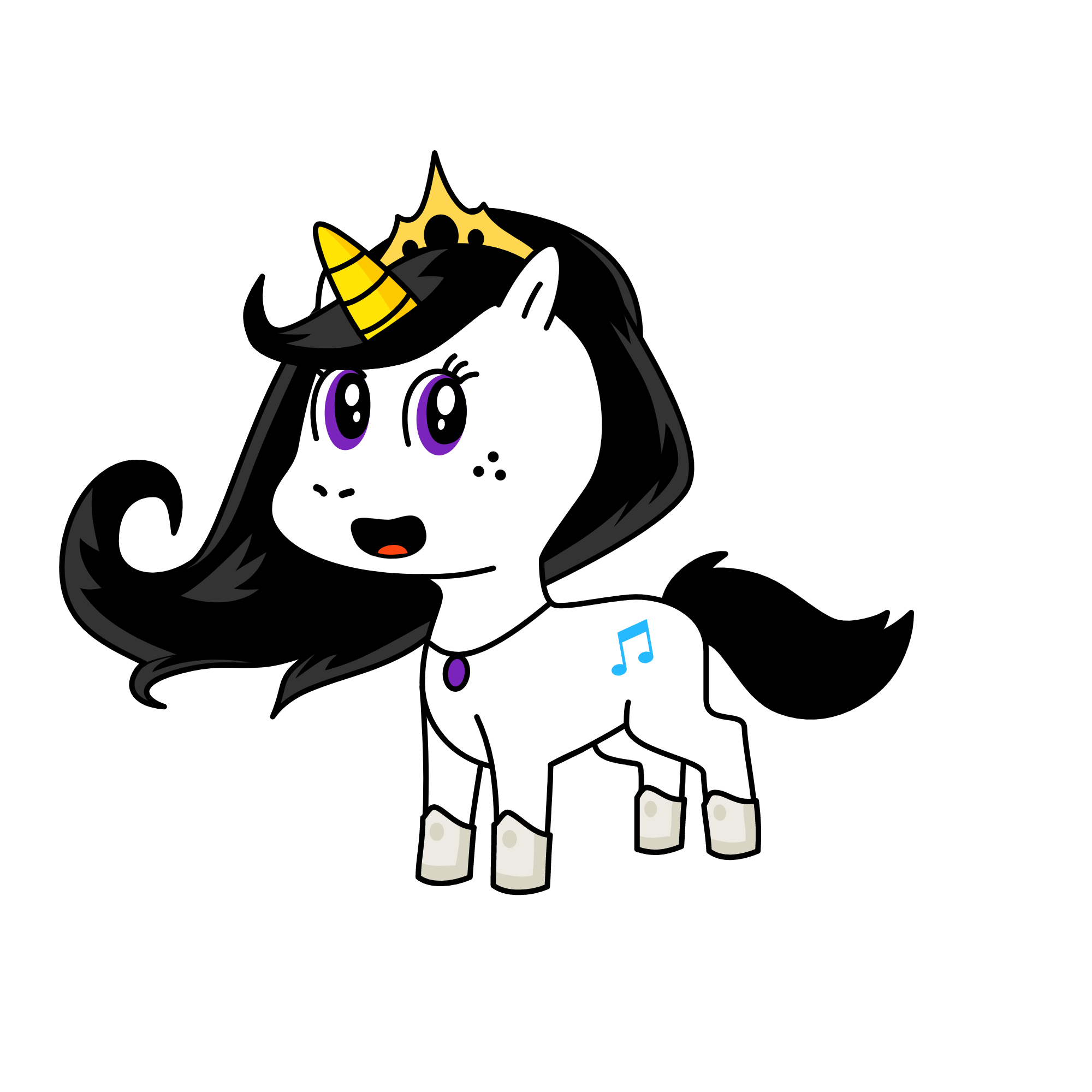 Snow white, the unicorn