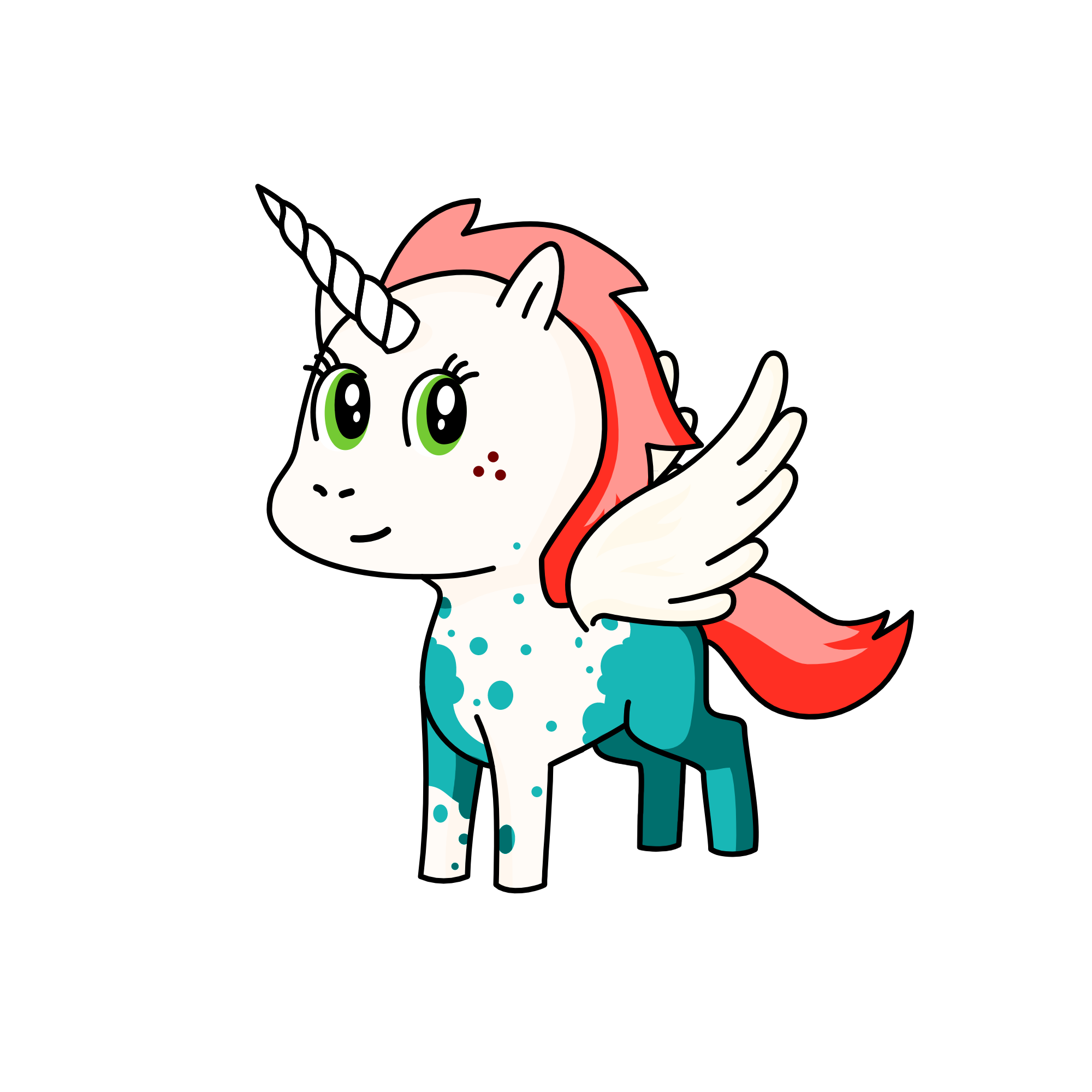 Dragon, the unicorn