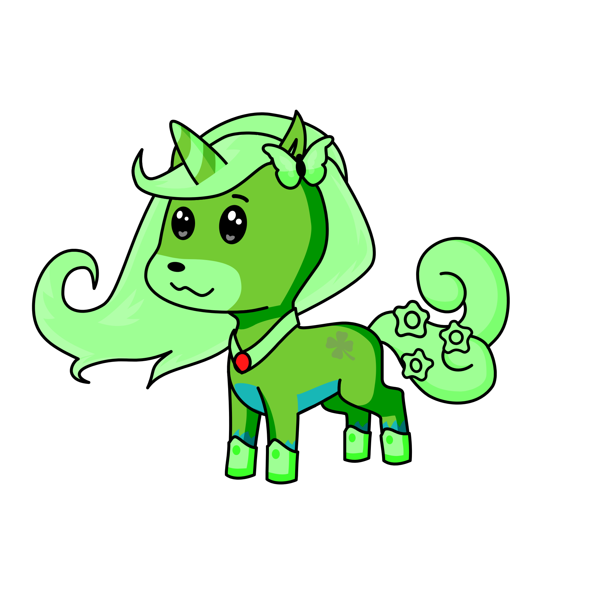 Mint ice cream, the unicorn