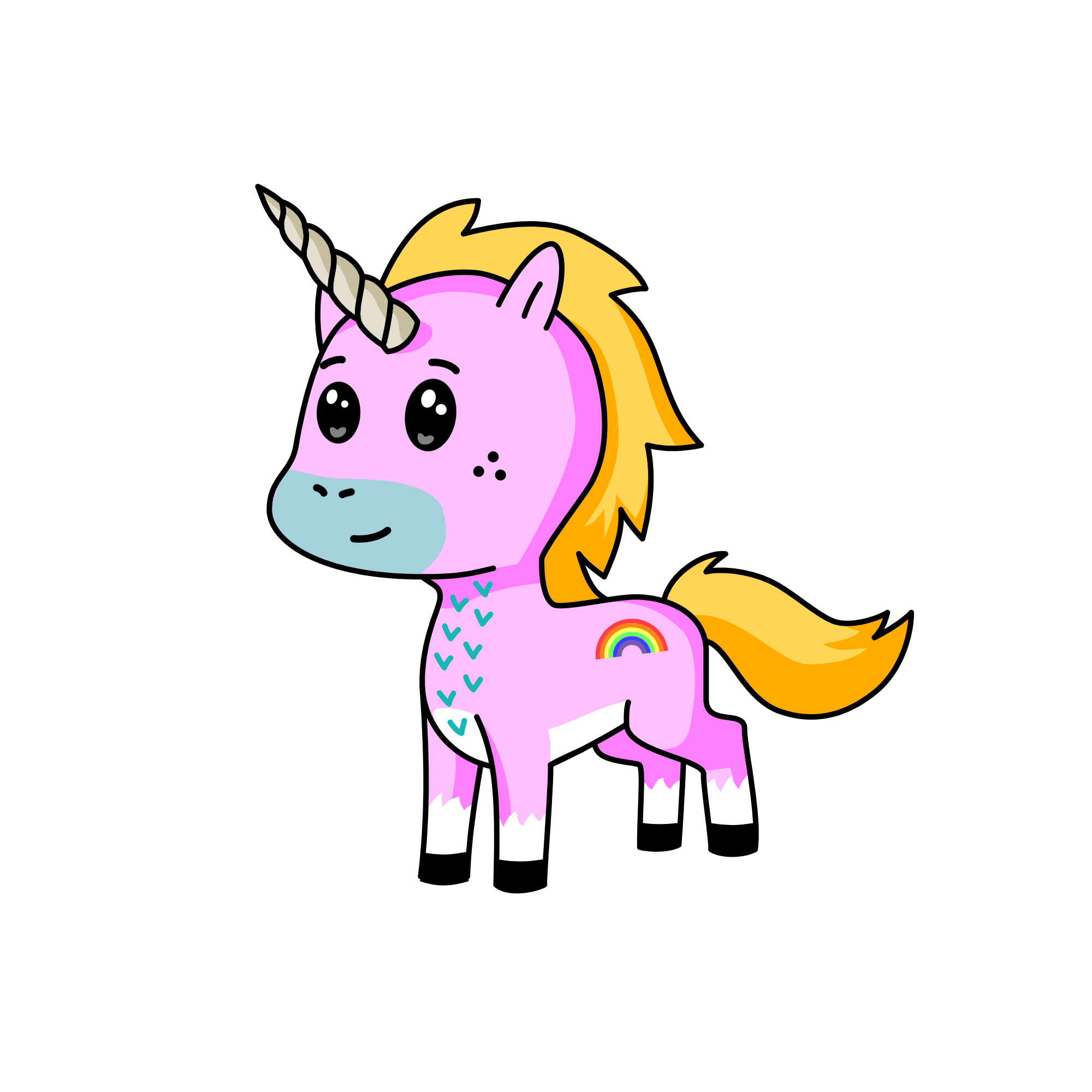 B, the unicorn