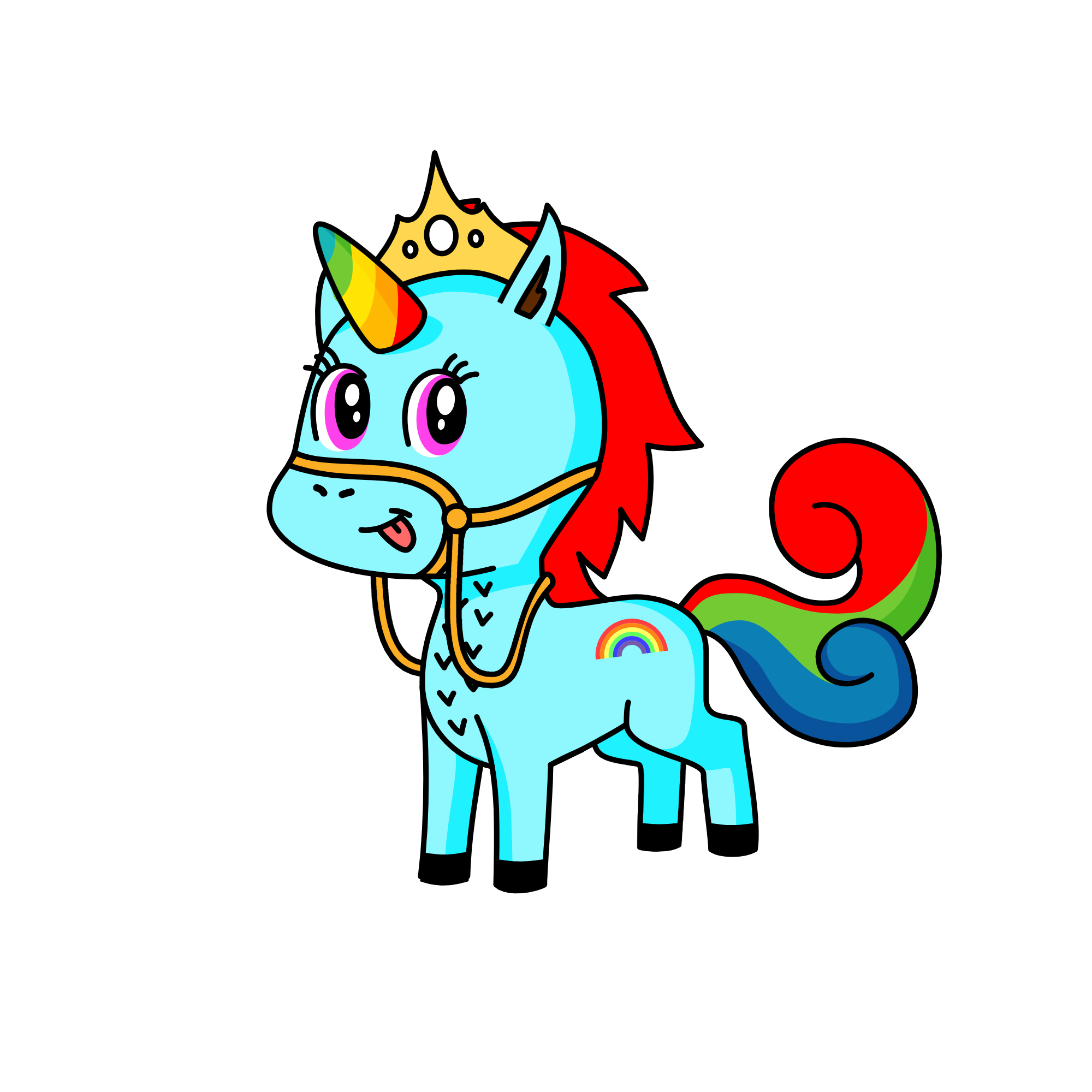 rainbow dash, the unicorn
