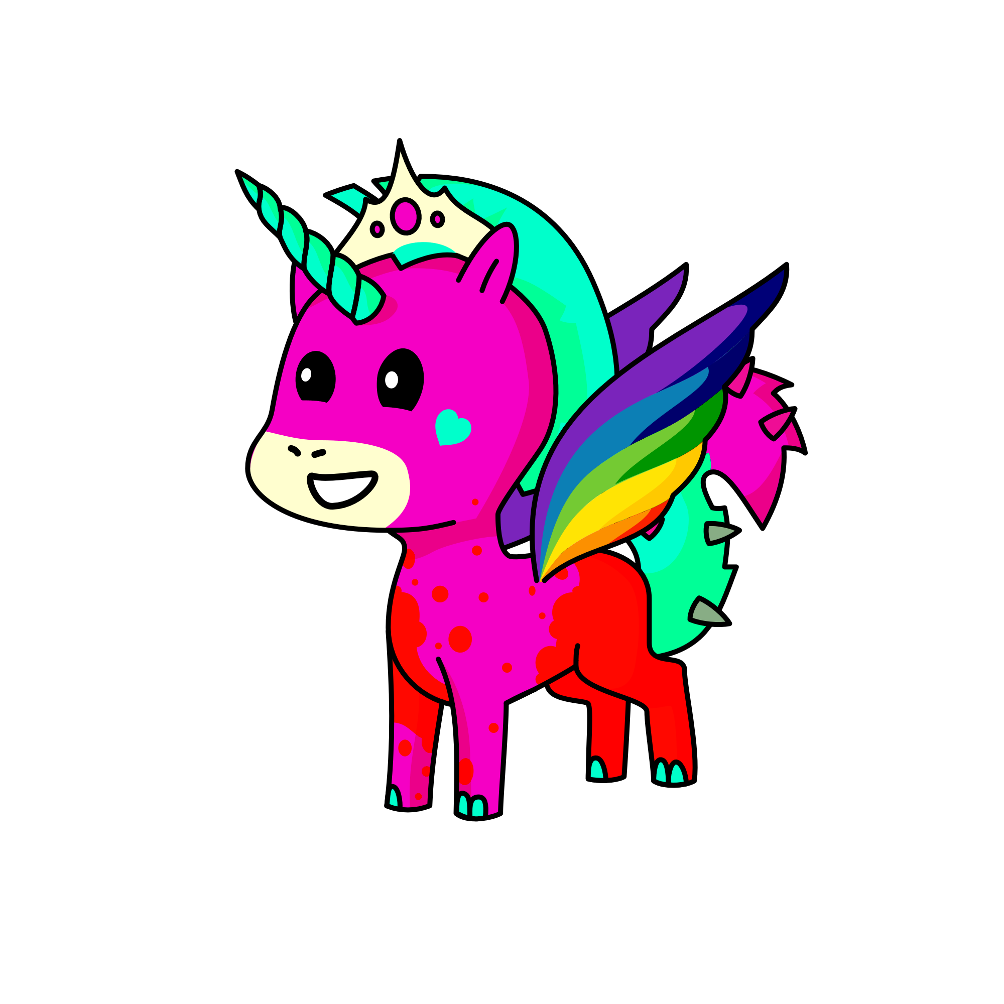 Flaming Sun, Queen Of Day, the unicorn