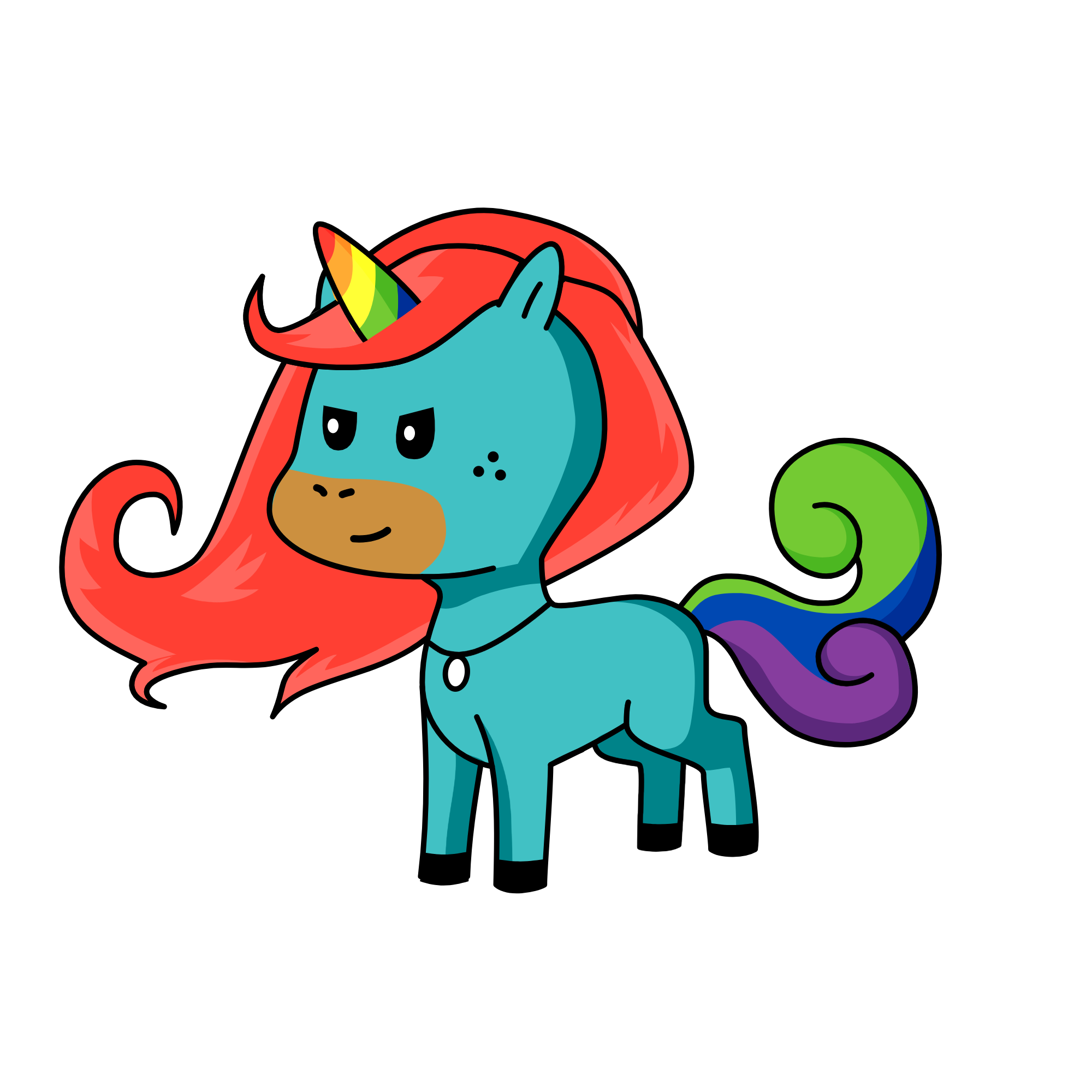 rainbow dash, the unicorn