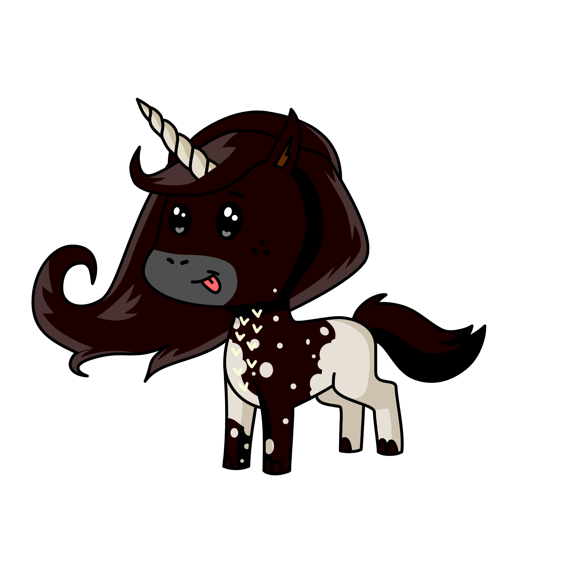 Blacky, the unicorn