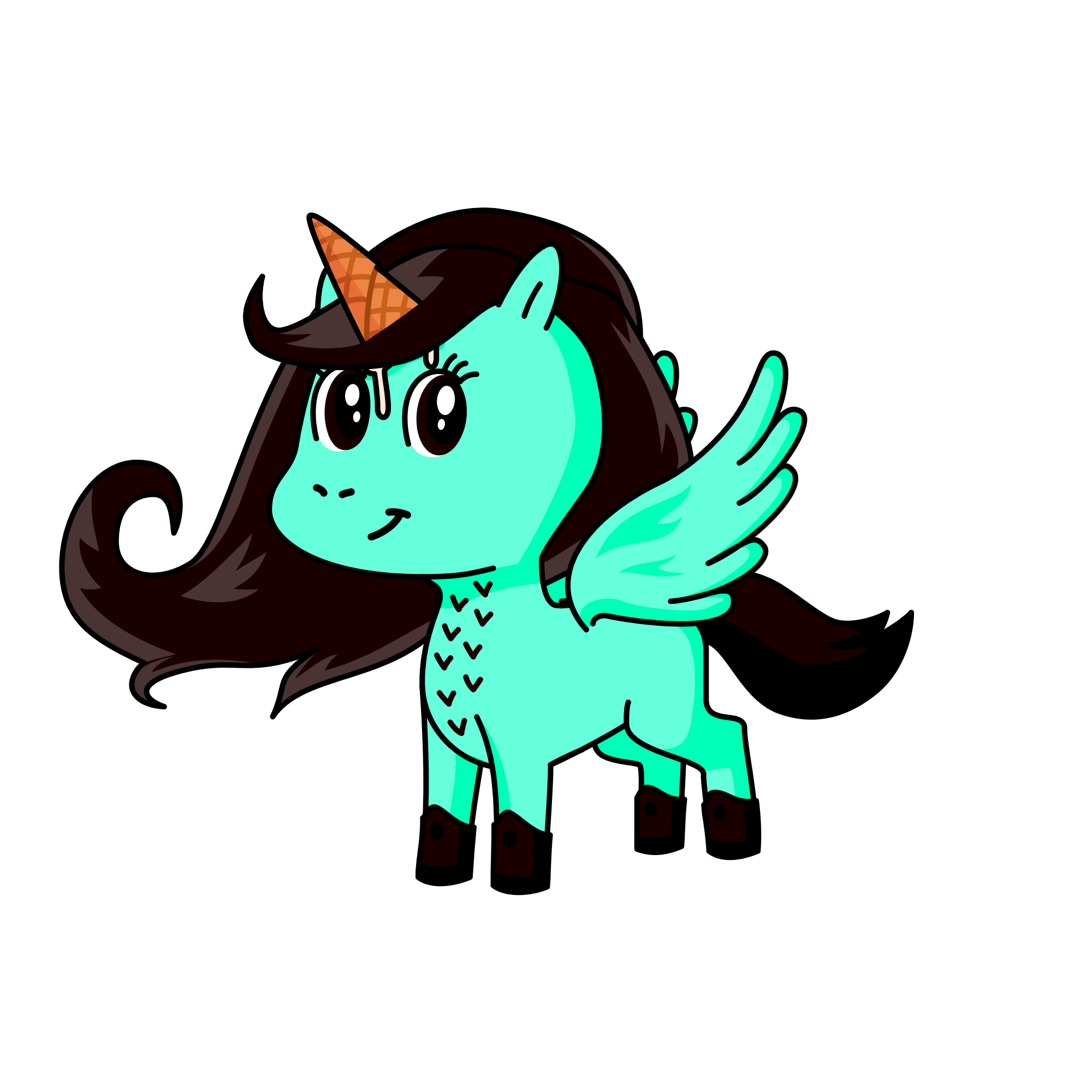 Mint, the unicorn