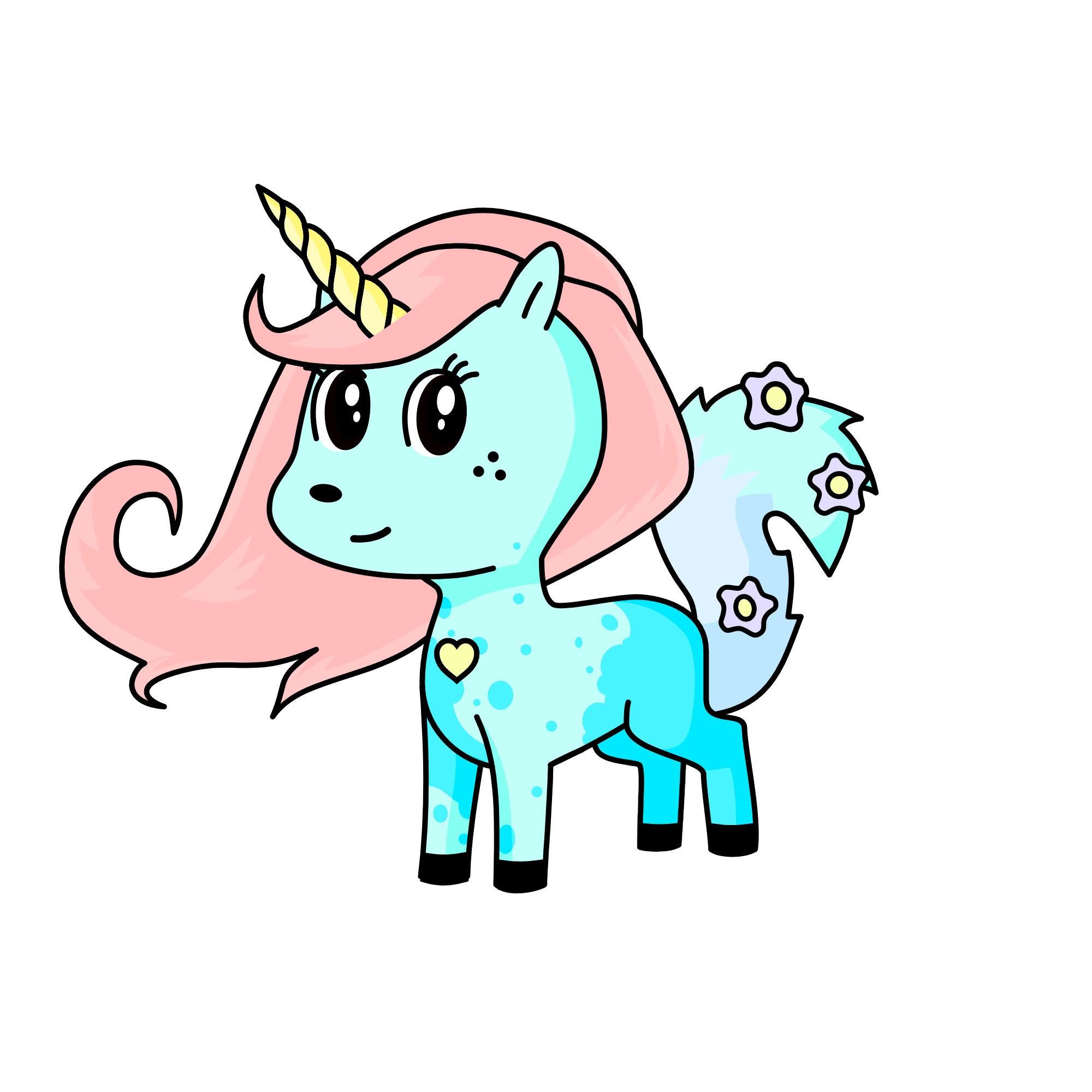 blueberry, the unicorn