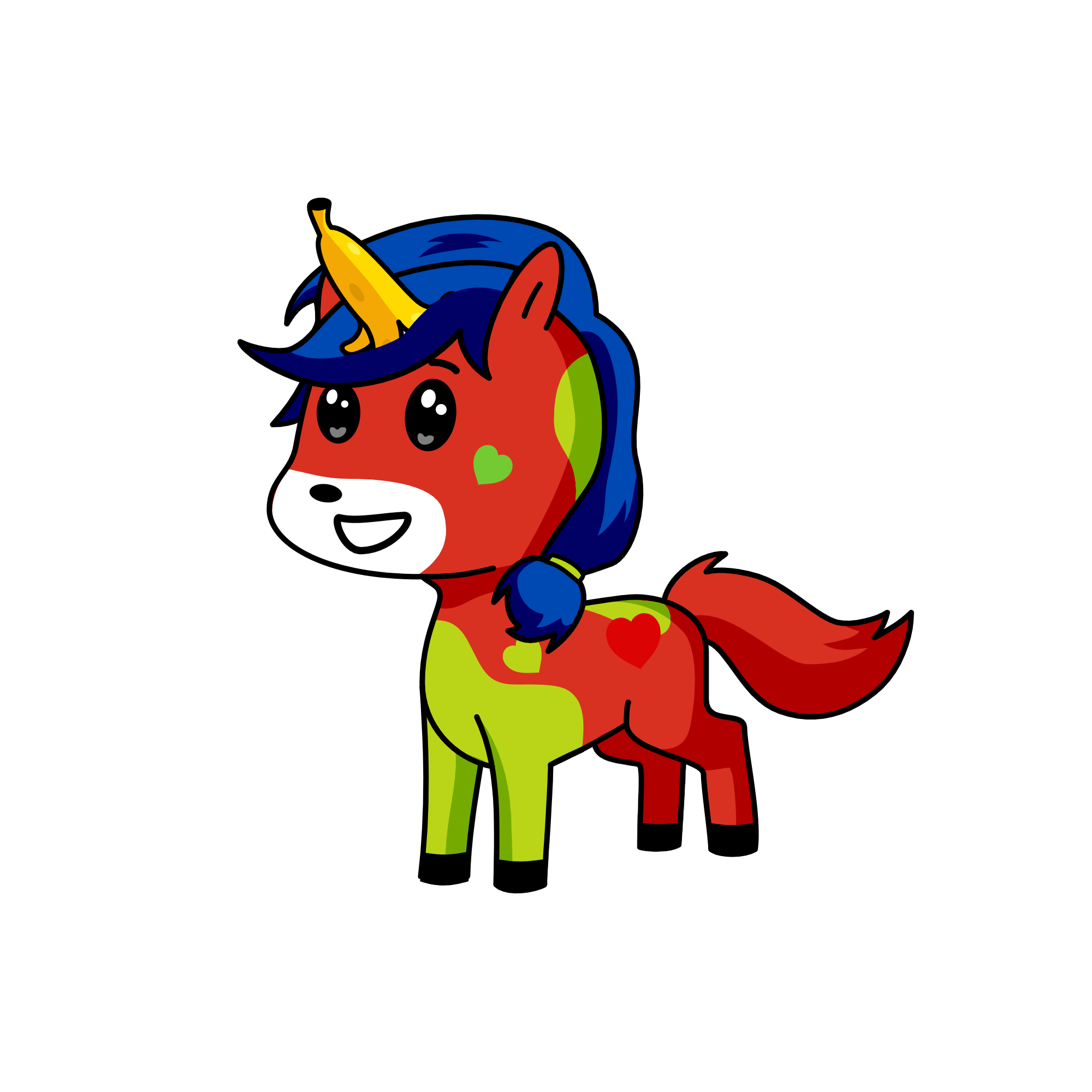 Rainbow, the unicorn