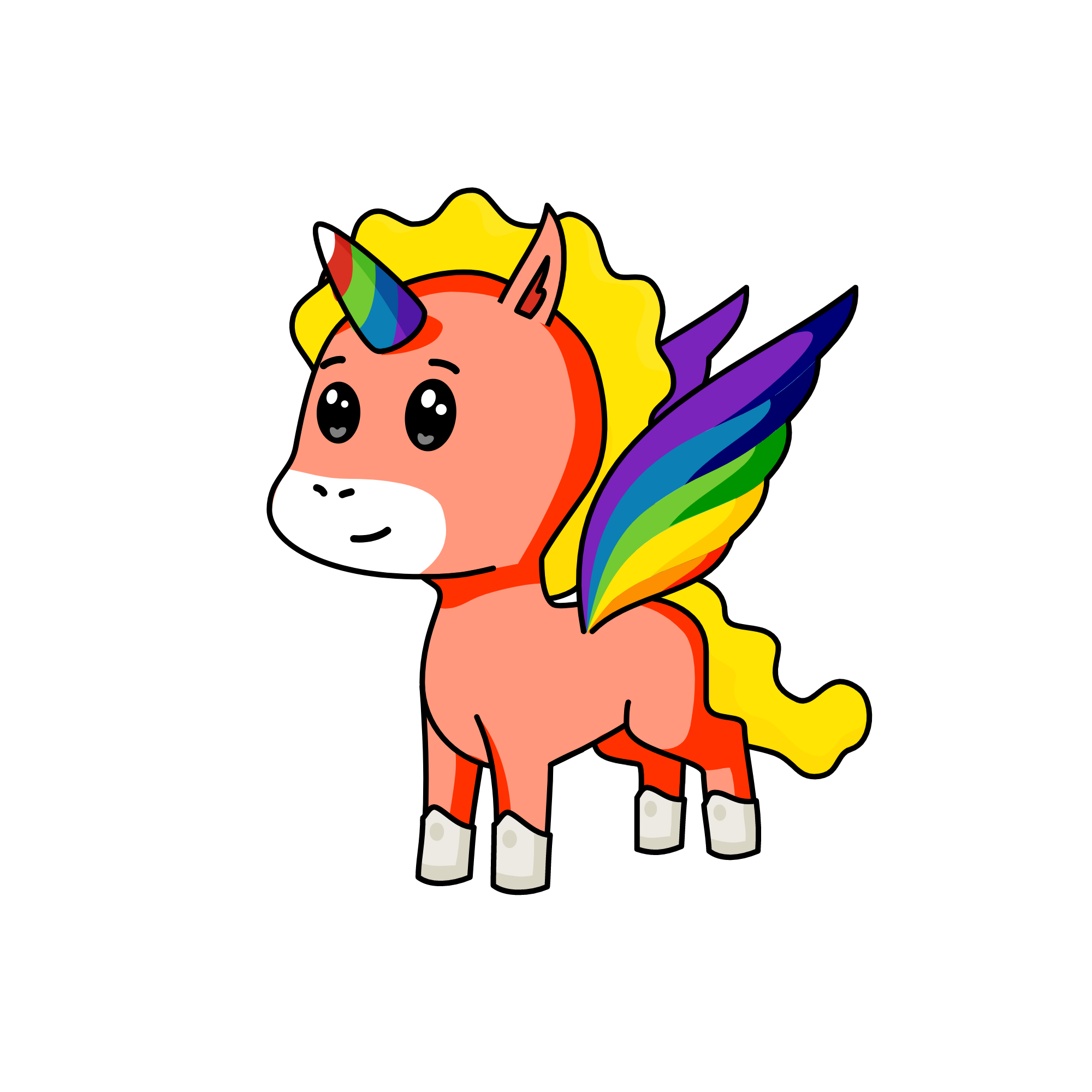 pastel uni, the unicorn