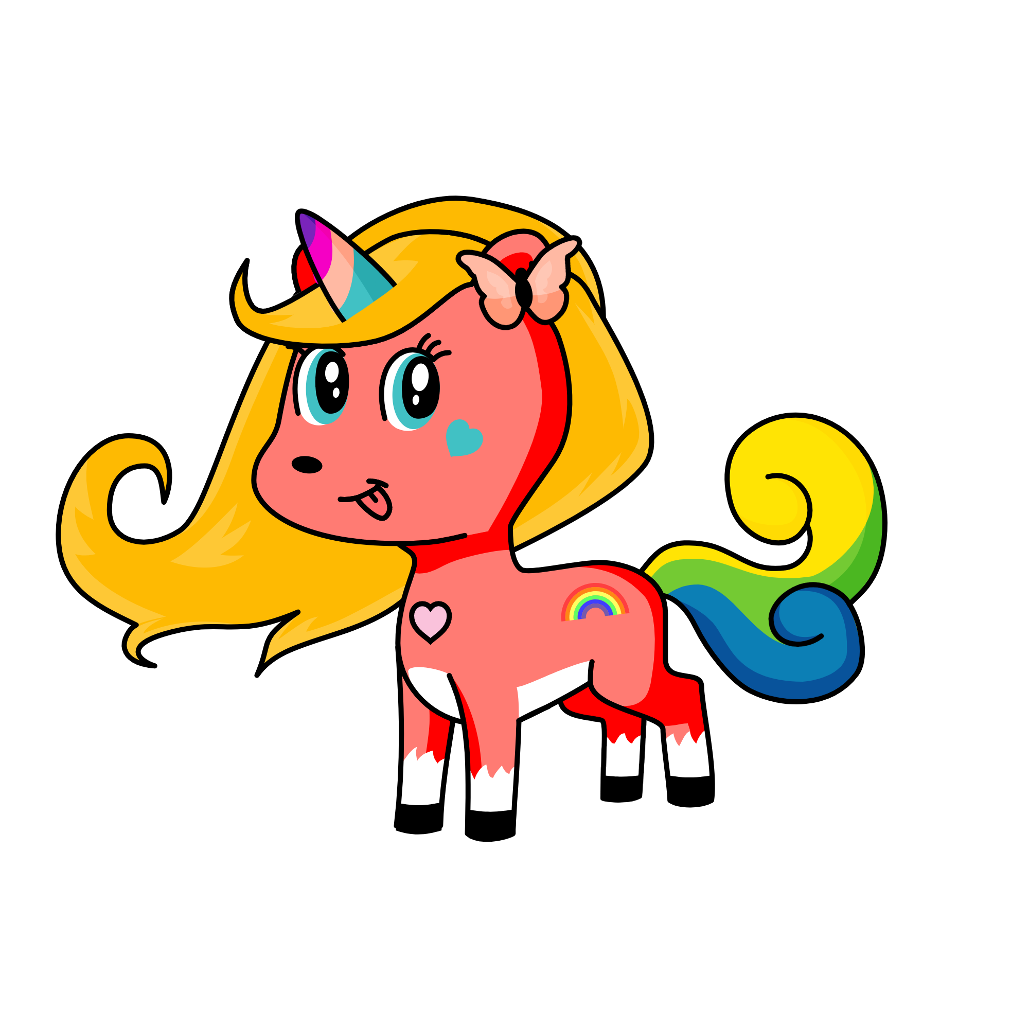 Rainbow, the unicorn