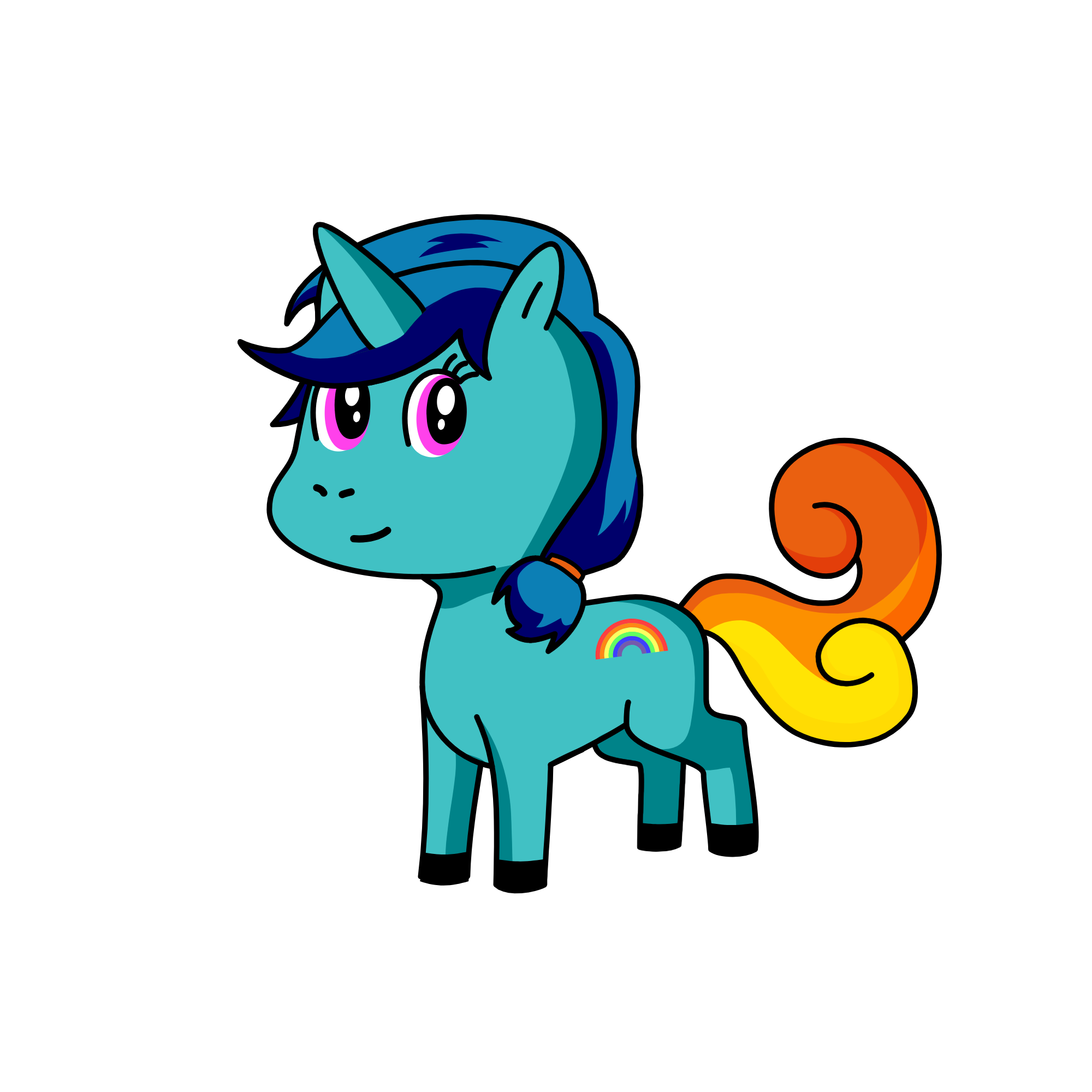 rainbow dash, the unicorn