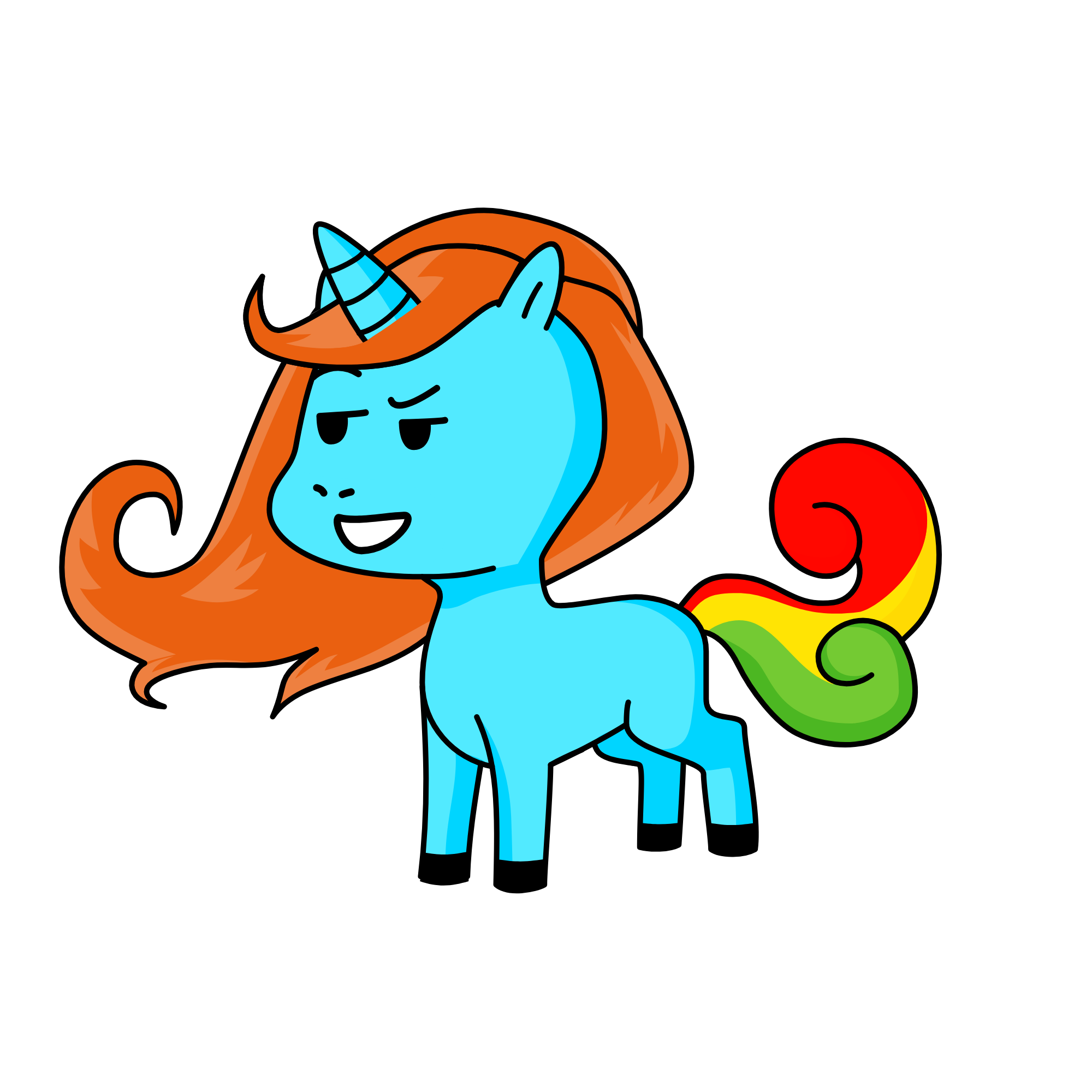 Rainbow Dash, the unicorn