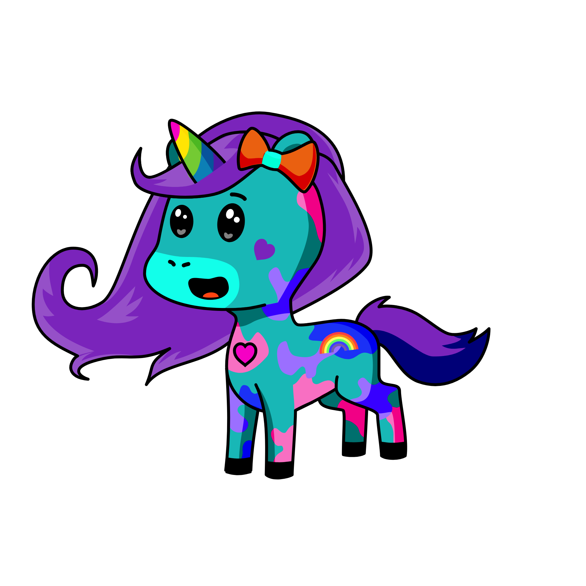 glittery, the unicorn