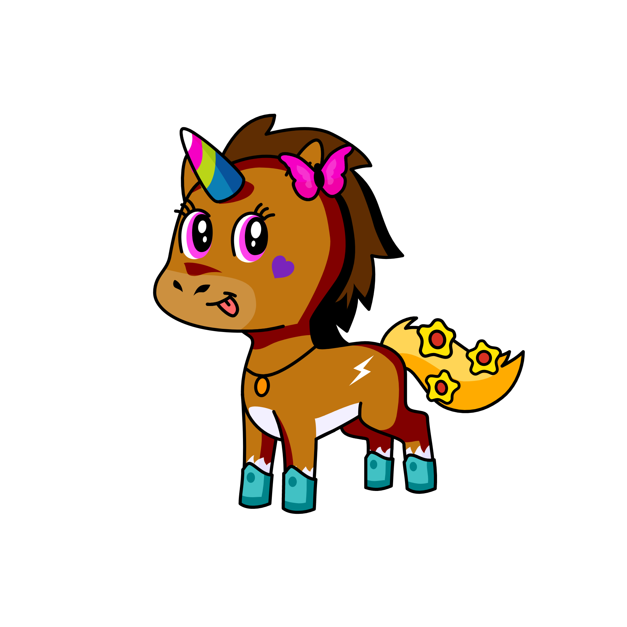 Rainbow, the unicorn