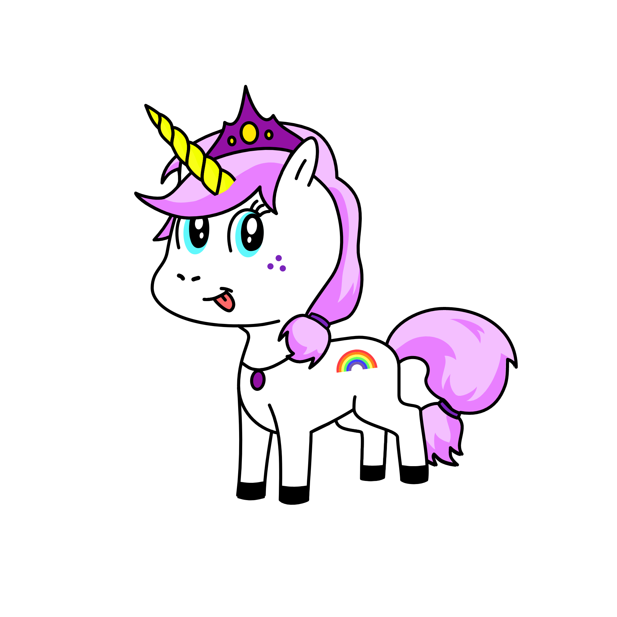 Unicórnio cor de rosa, the unicorn