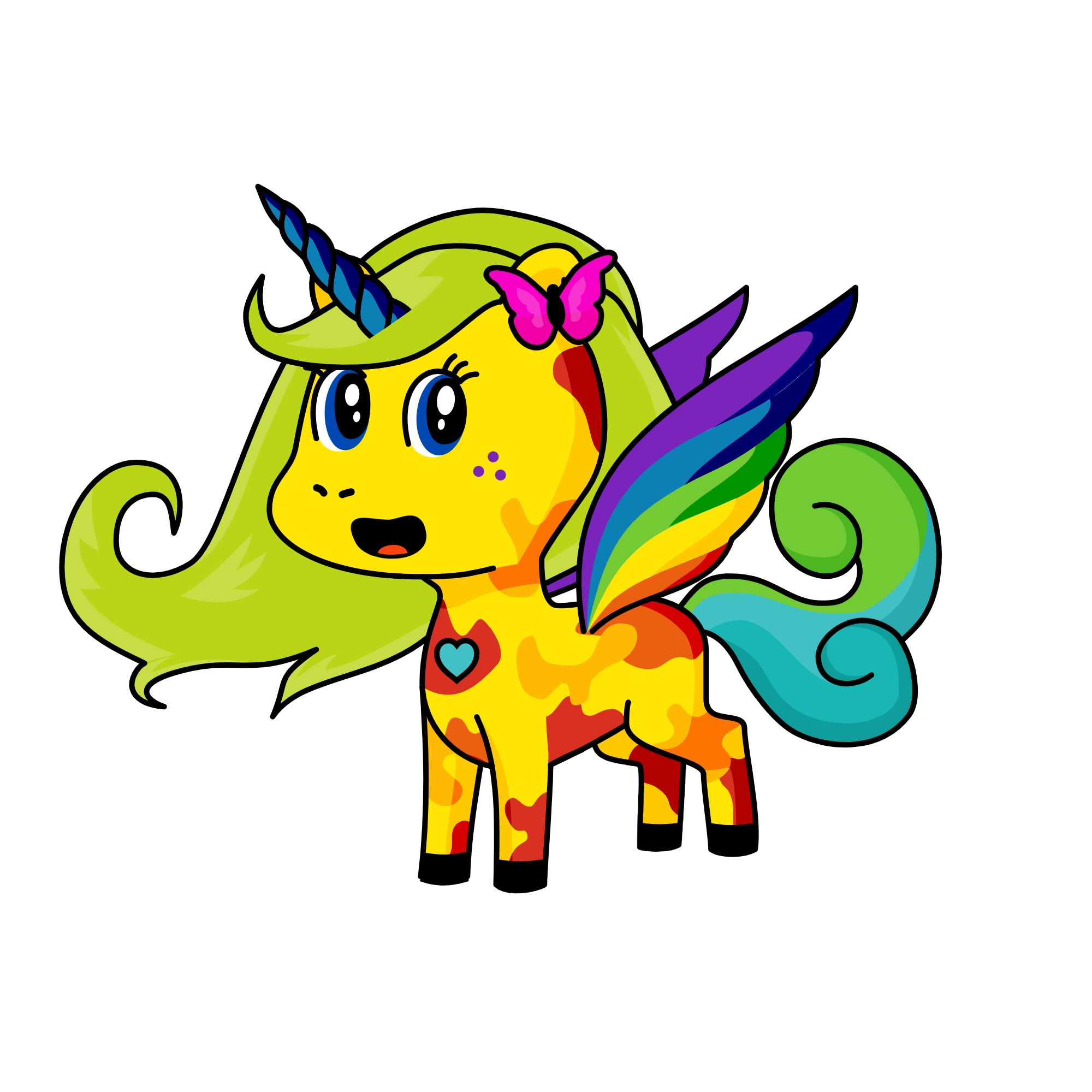 Rainbow, the unicorn