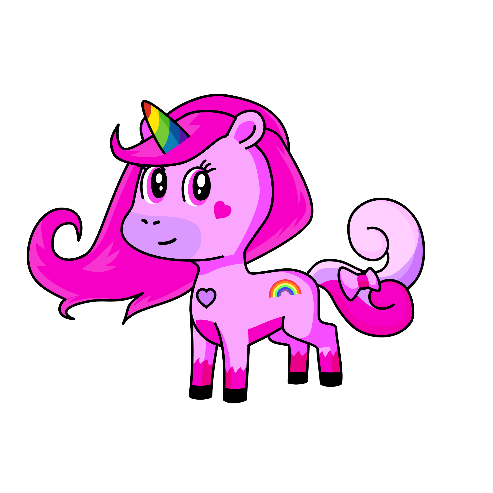 Pink Rainbow, the unicorn