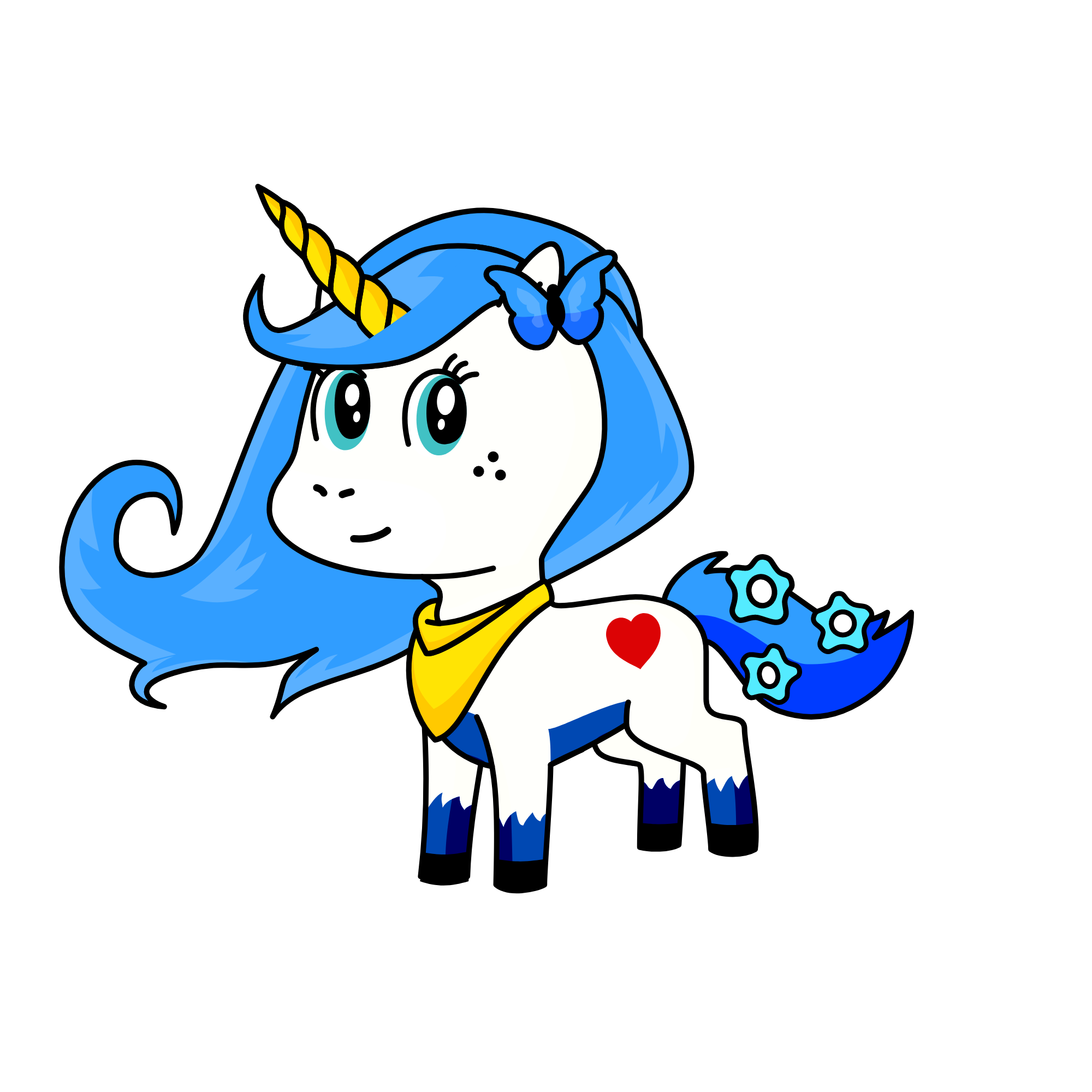 Princesa Azul, the unicorn