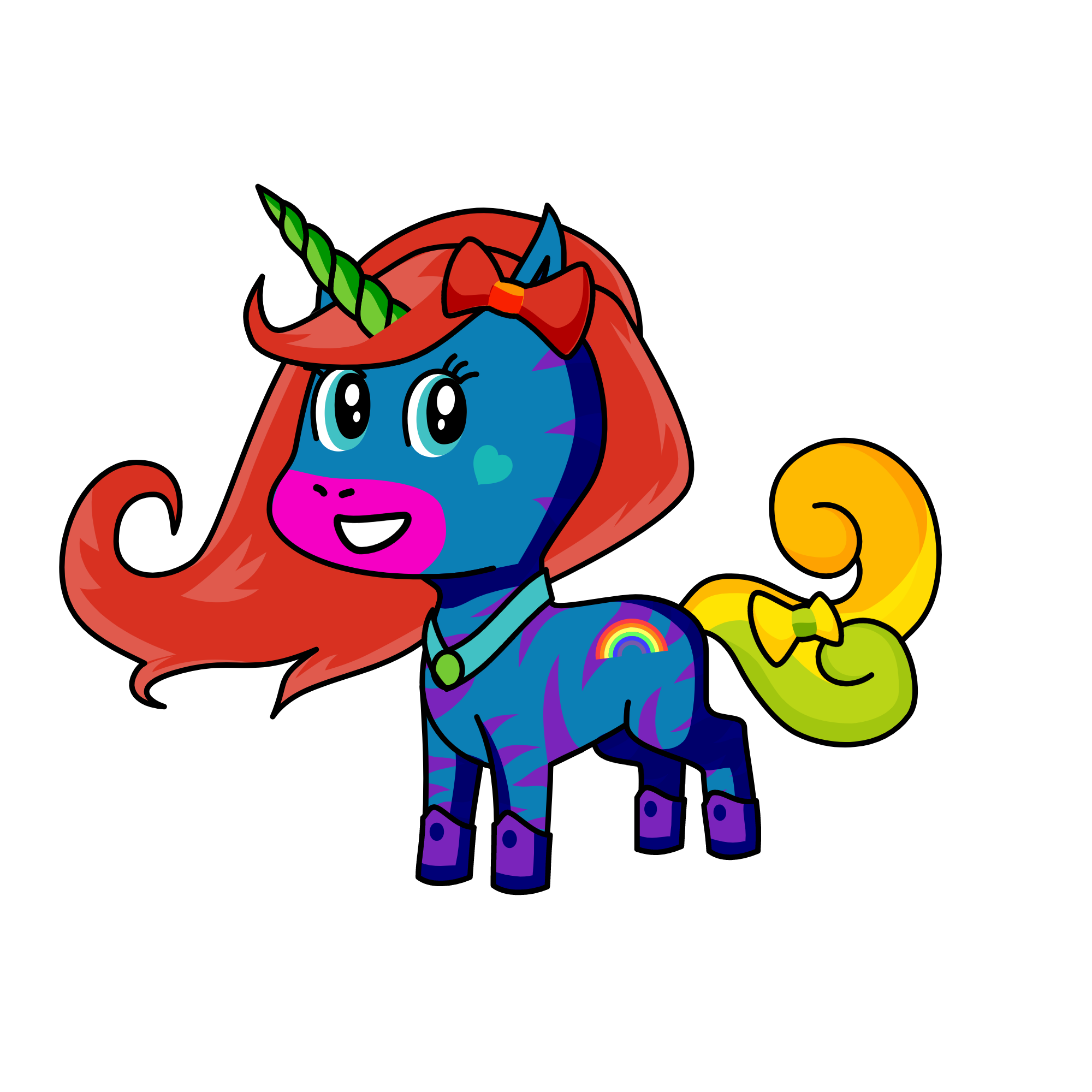 Rainbow, the unicorn