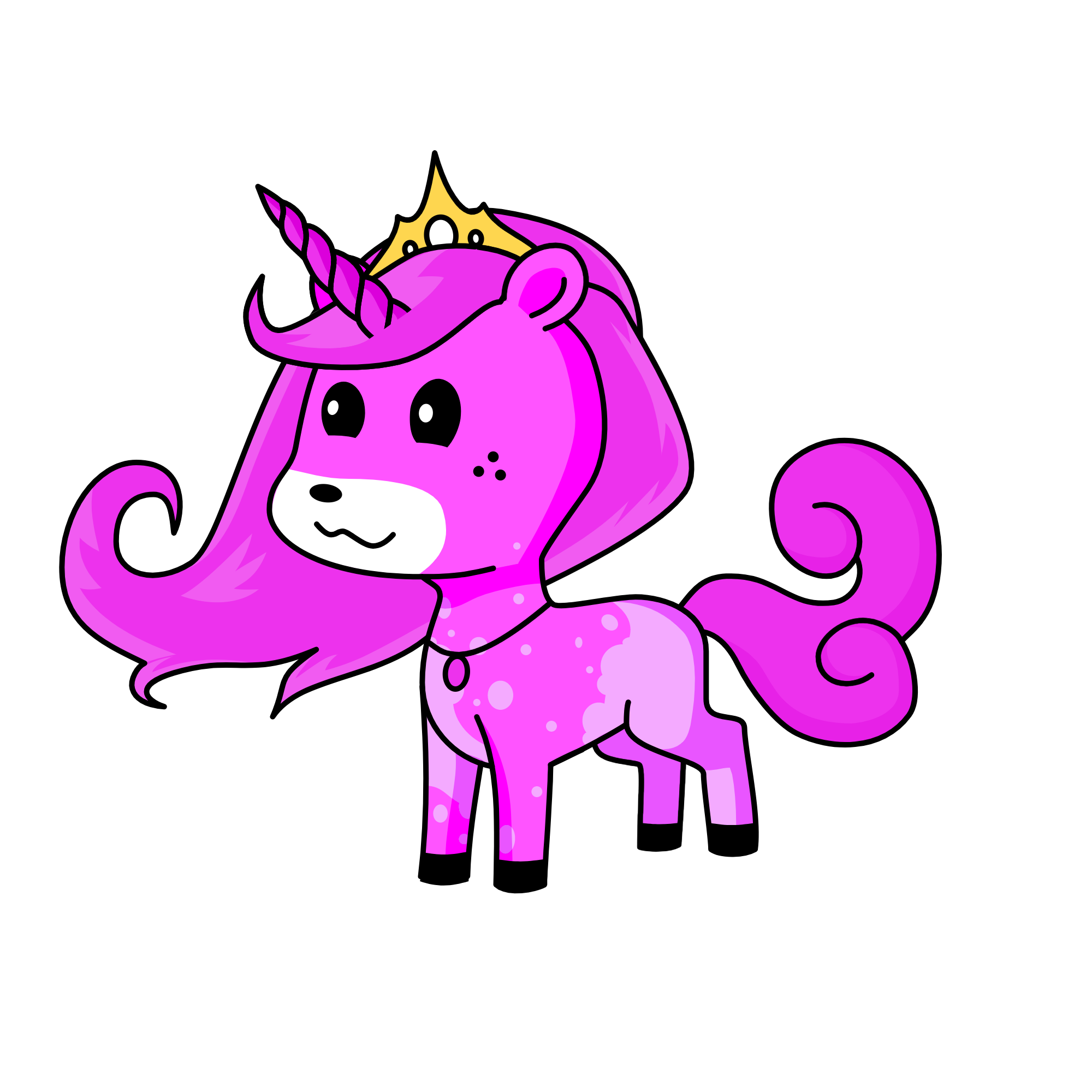 Purple Cotton Candy, the unicorn