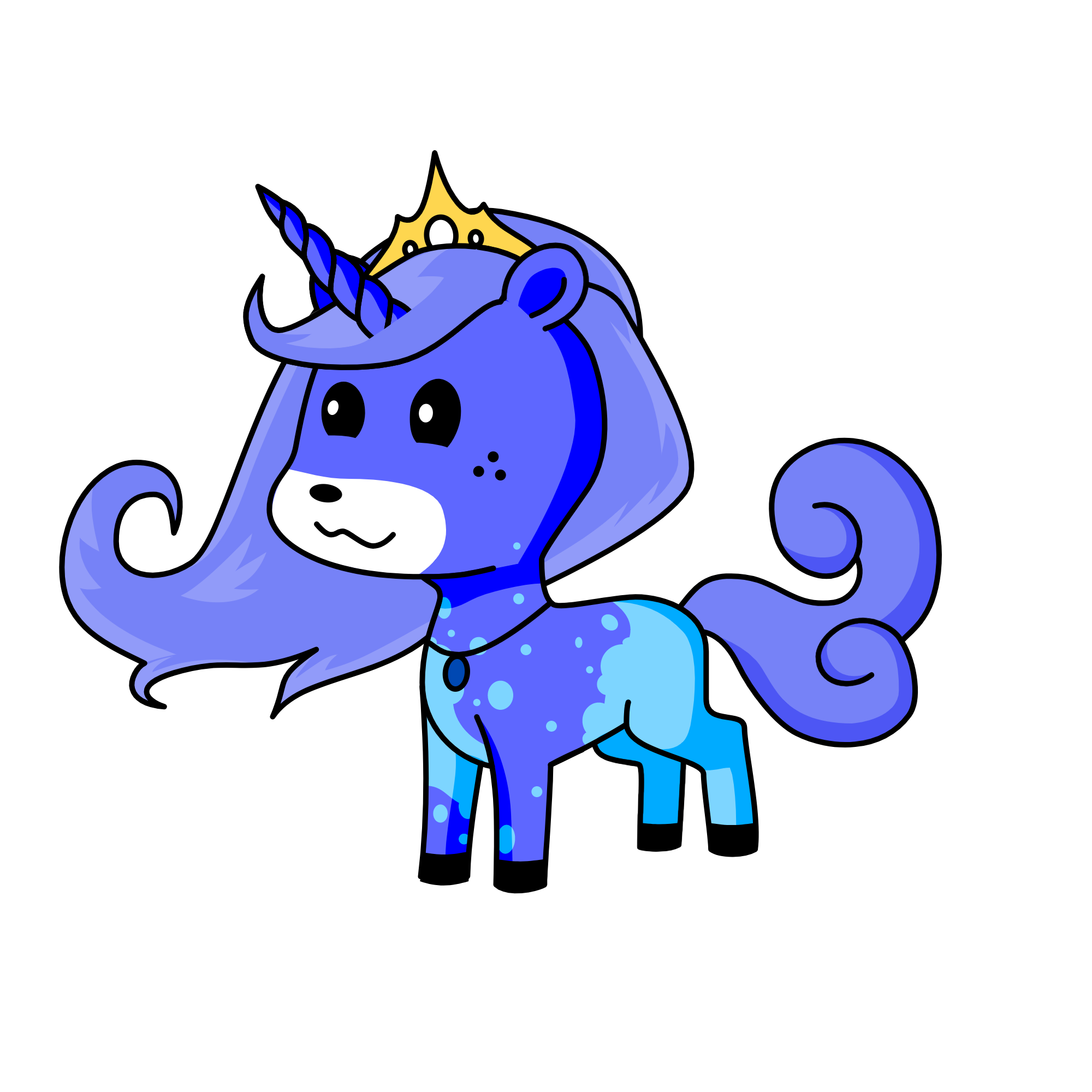 Blue Cotton Candy, the unicorn