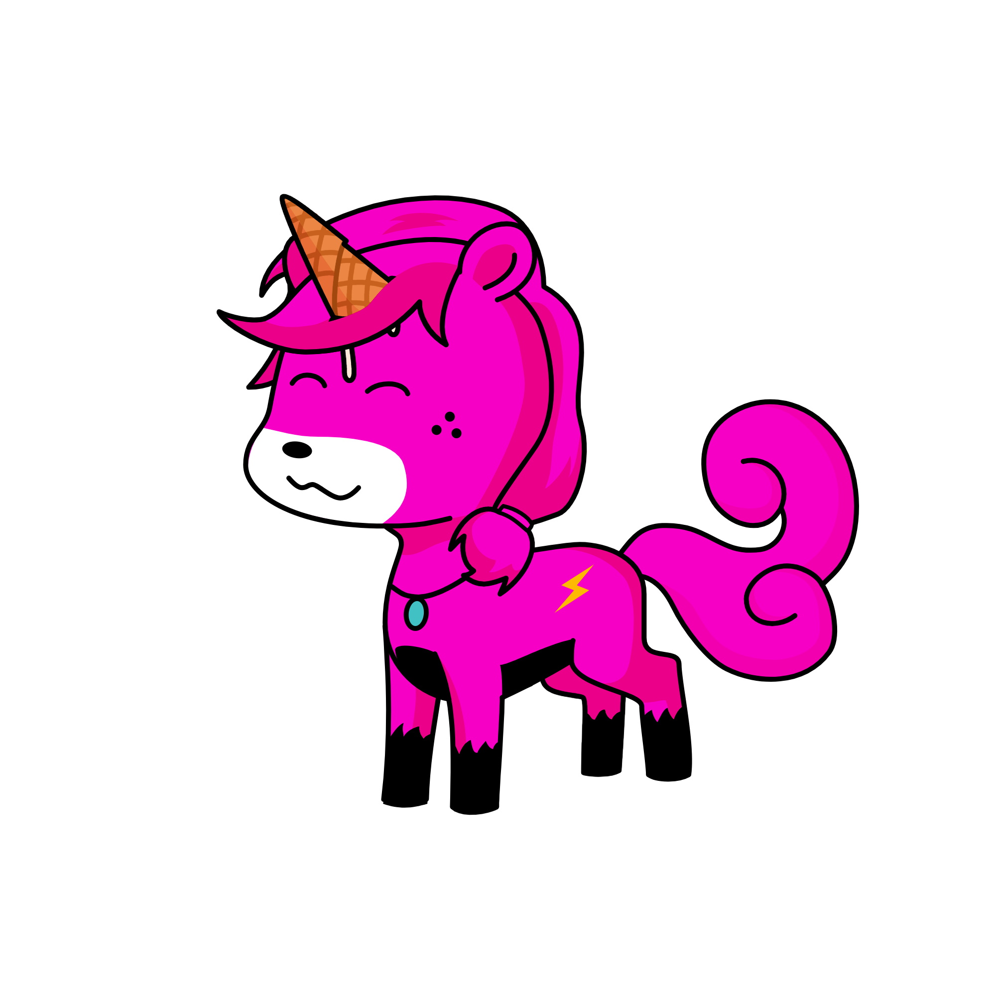 I ate to many pink cupcakes so....., the unicorn