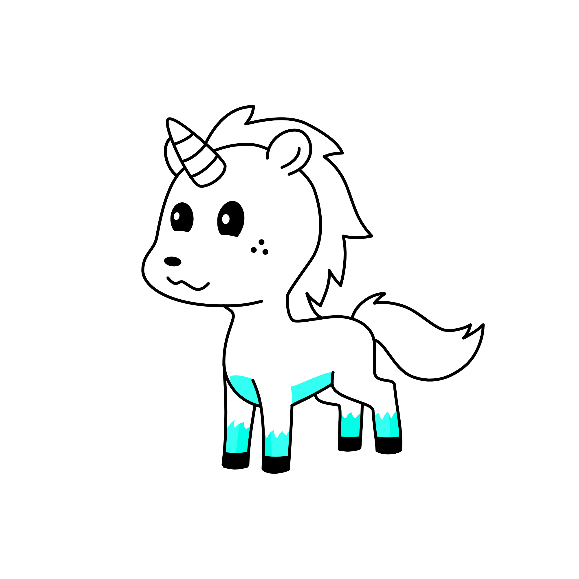 Polar bear, the unicorn