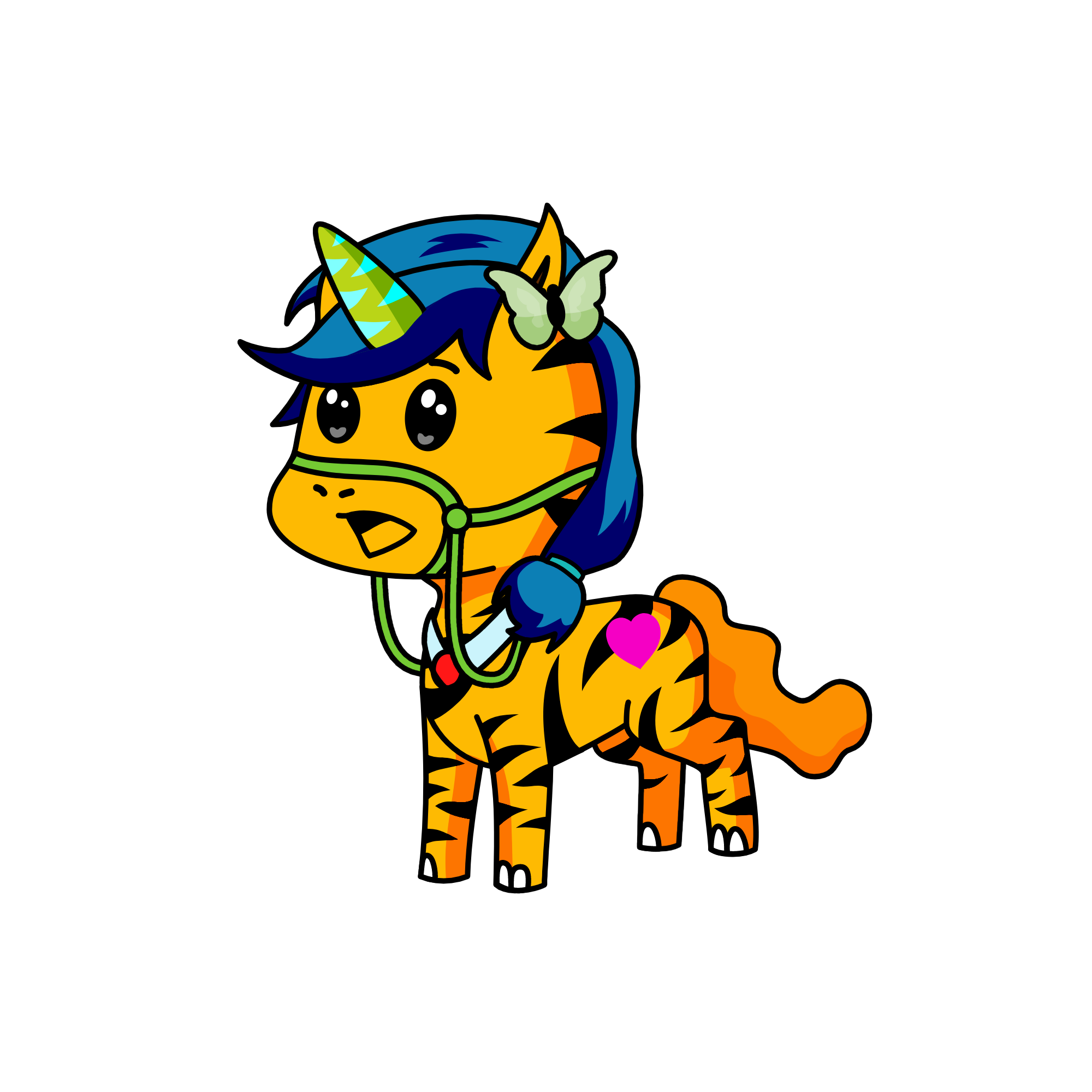 cheetah con nilly, the unicorn