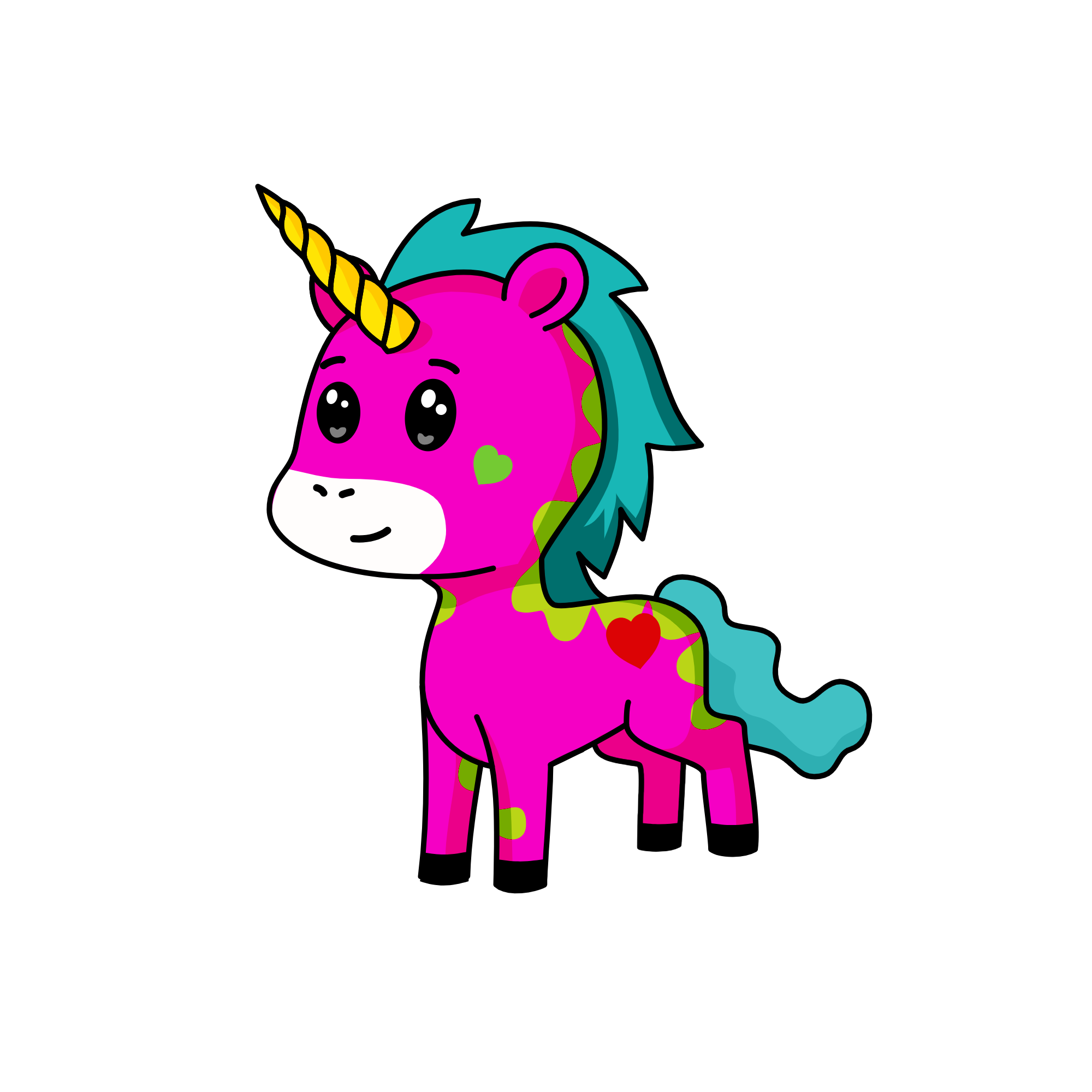 The Queen of nature, the unicorn