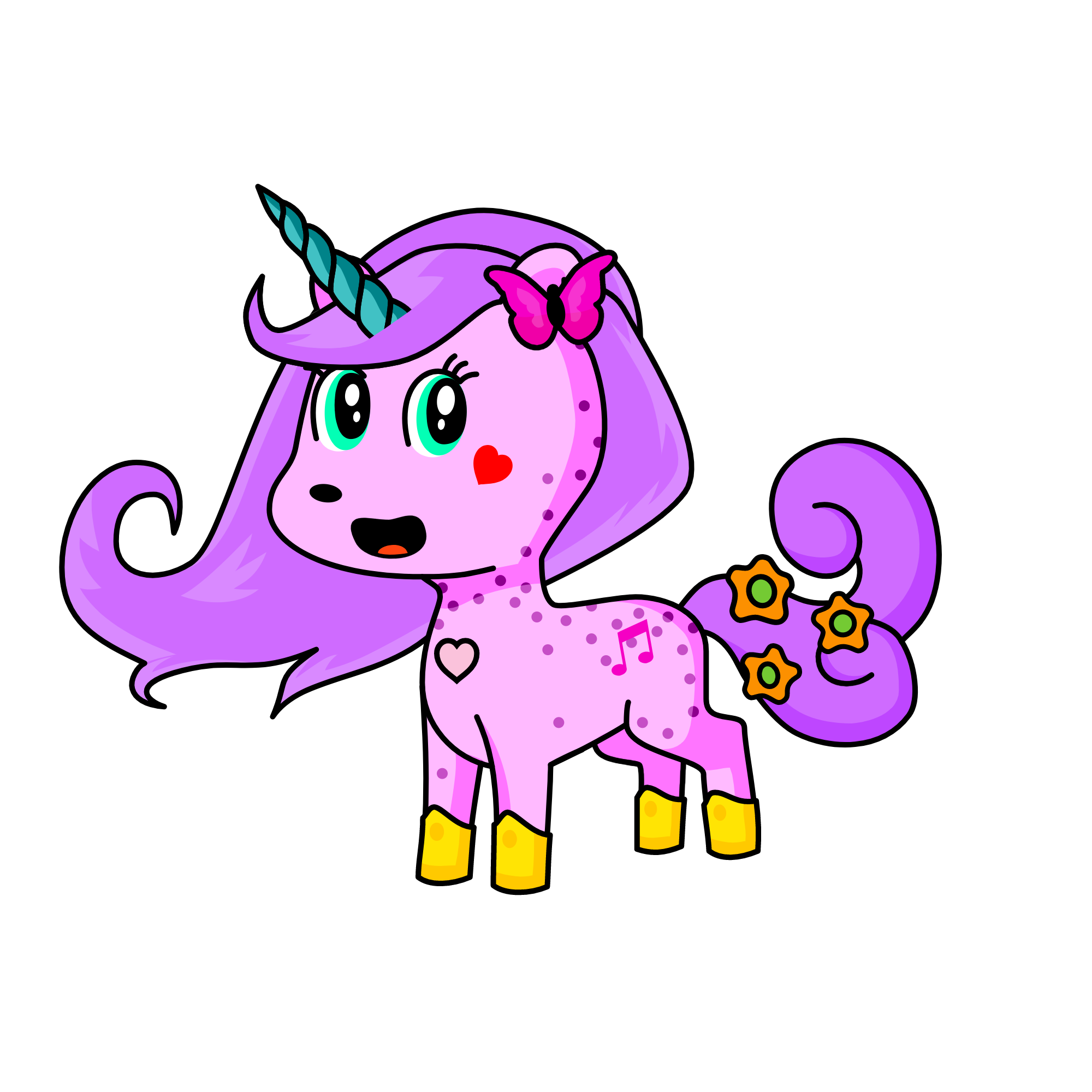 Glitter, the unicorn