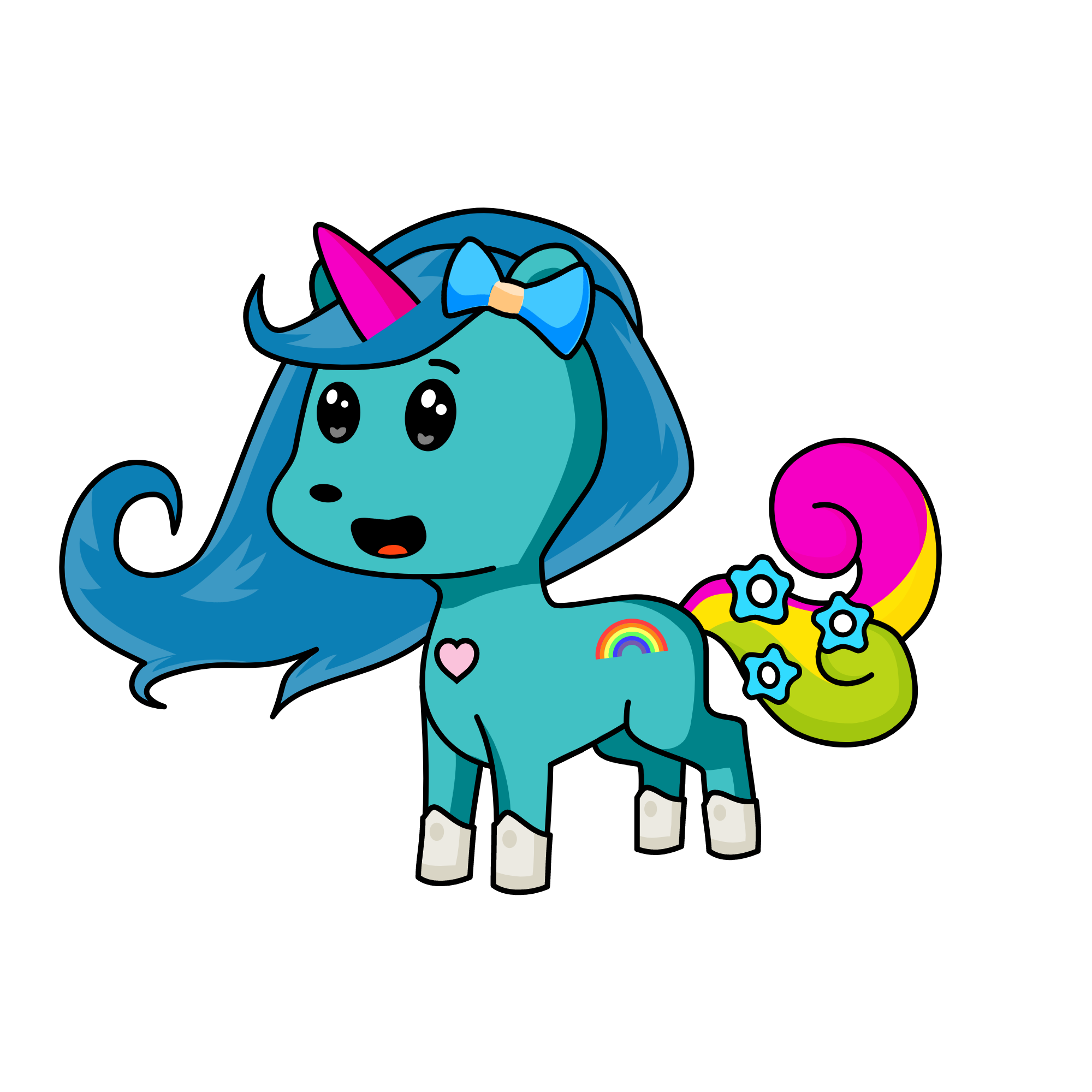 Bluebarry, the unicorn
