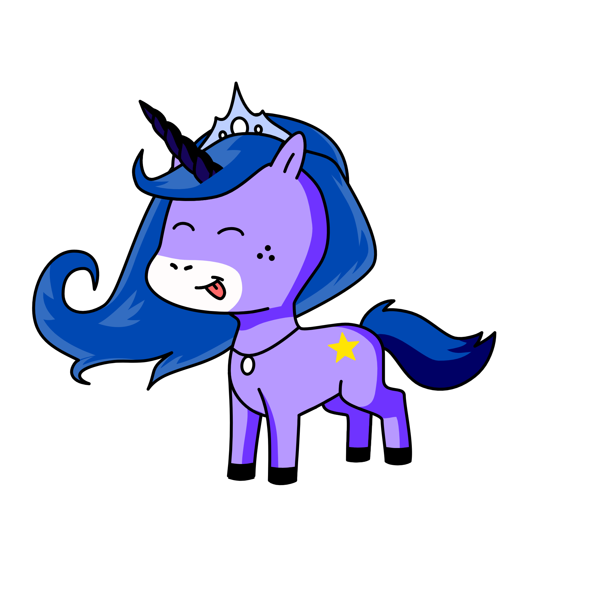 The dark princess, the unicorn