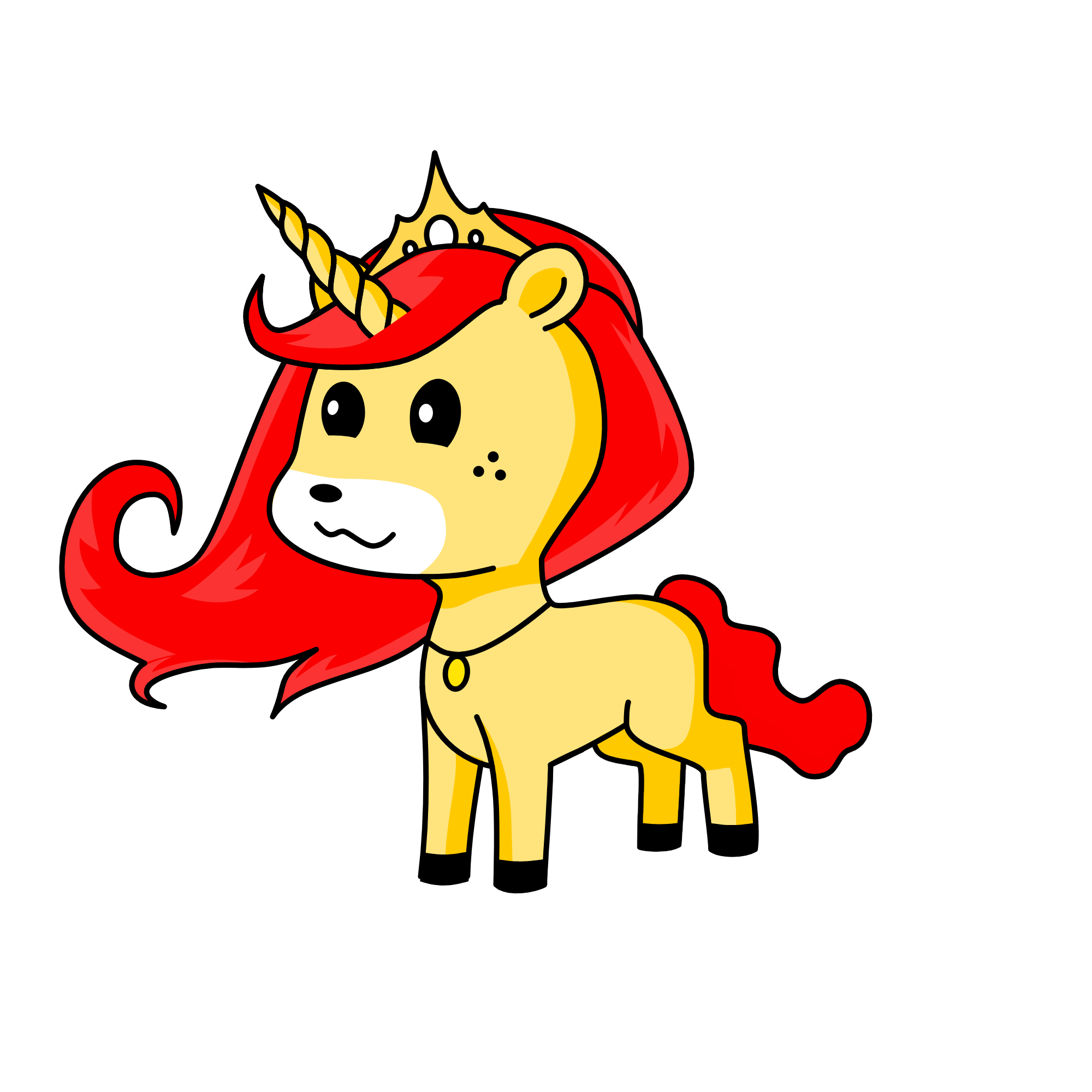 Ariels pet Floof, the unicorn